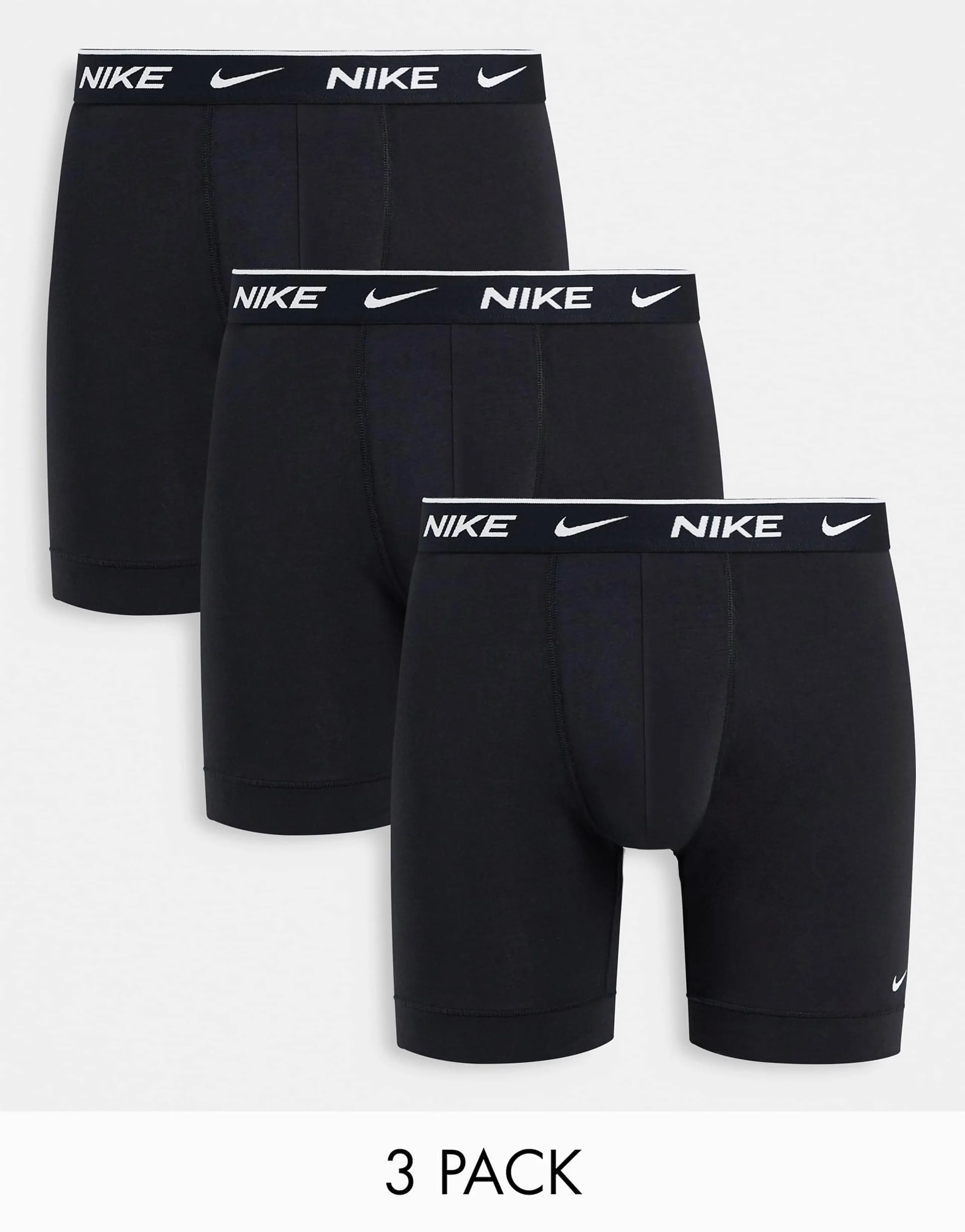 Nike Cotton Stretch 3-pack boxer briefs in black 