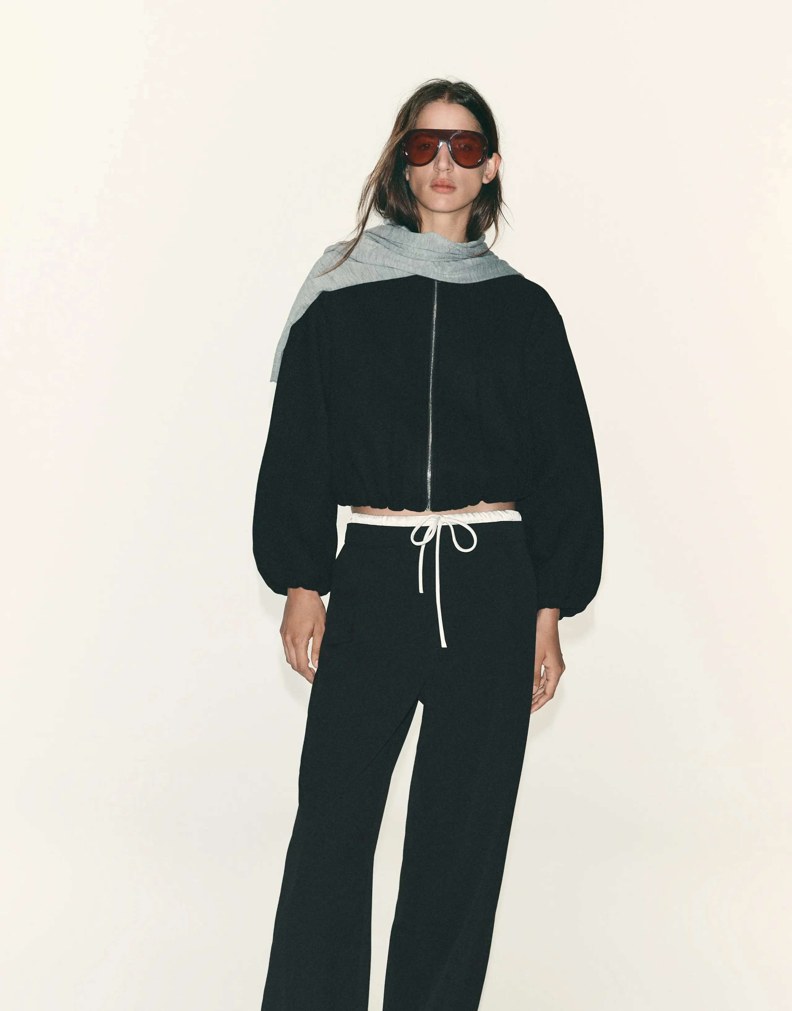 WIDE-LEG TROUSERS WITH DOUBLE WAISTBAND