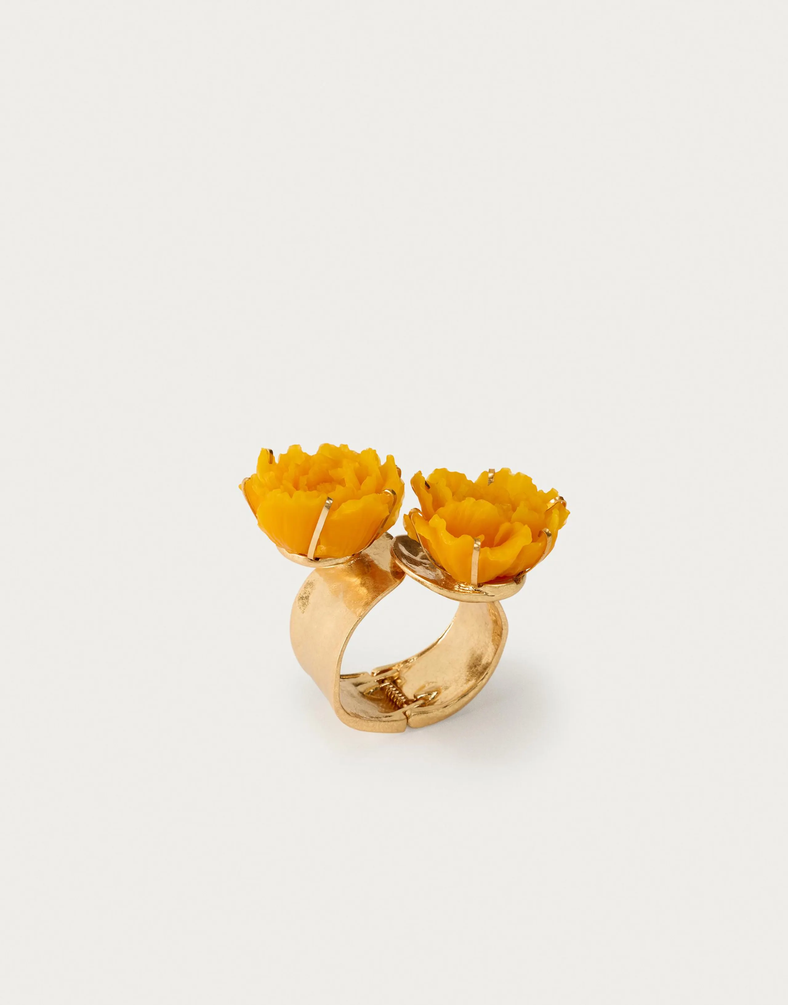 MARISA BERENSON X ZARA MAXI METAL RESIN FLOWER BRACELET