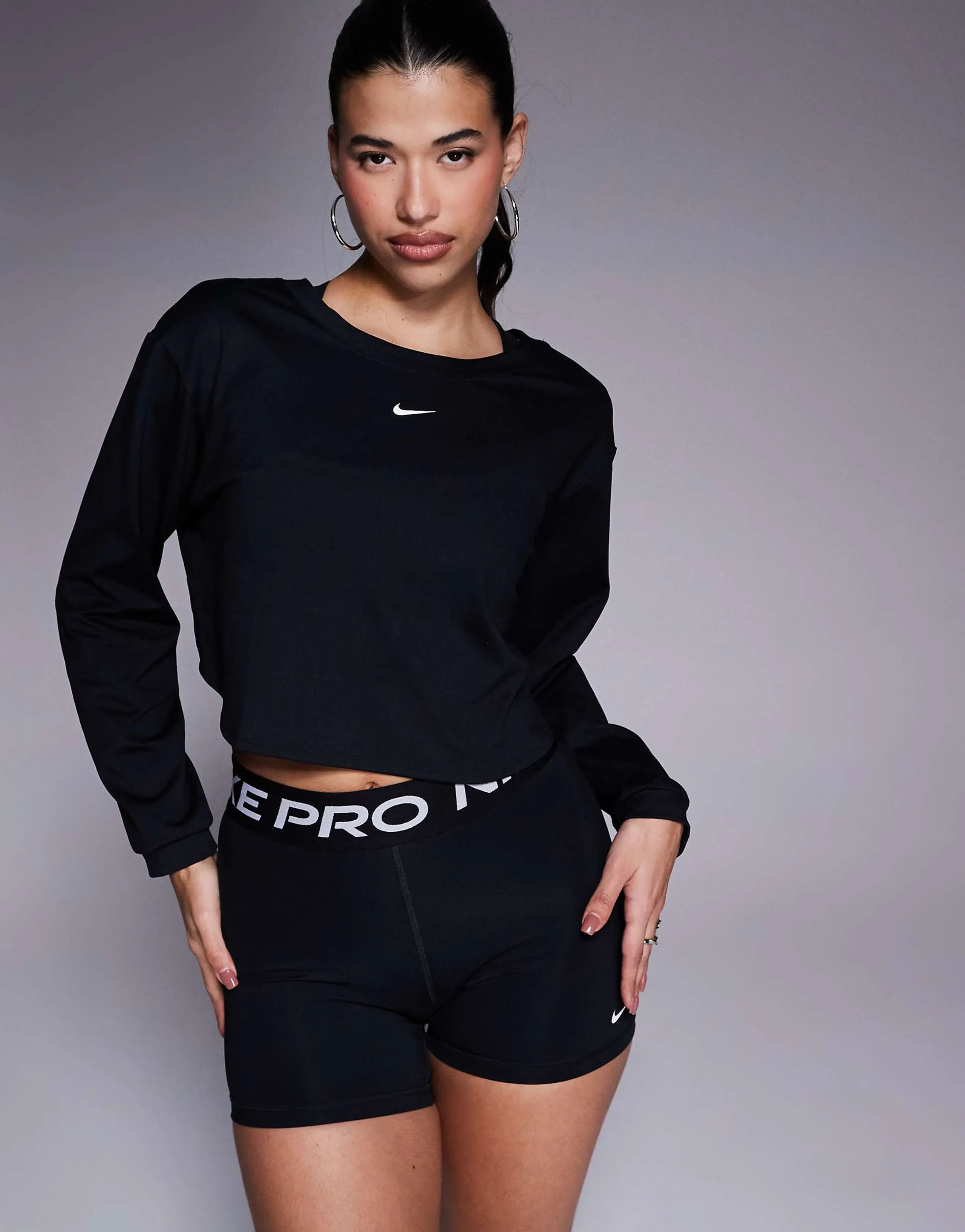 Nike One Training Dri-FIT sweatshirt in black