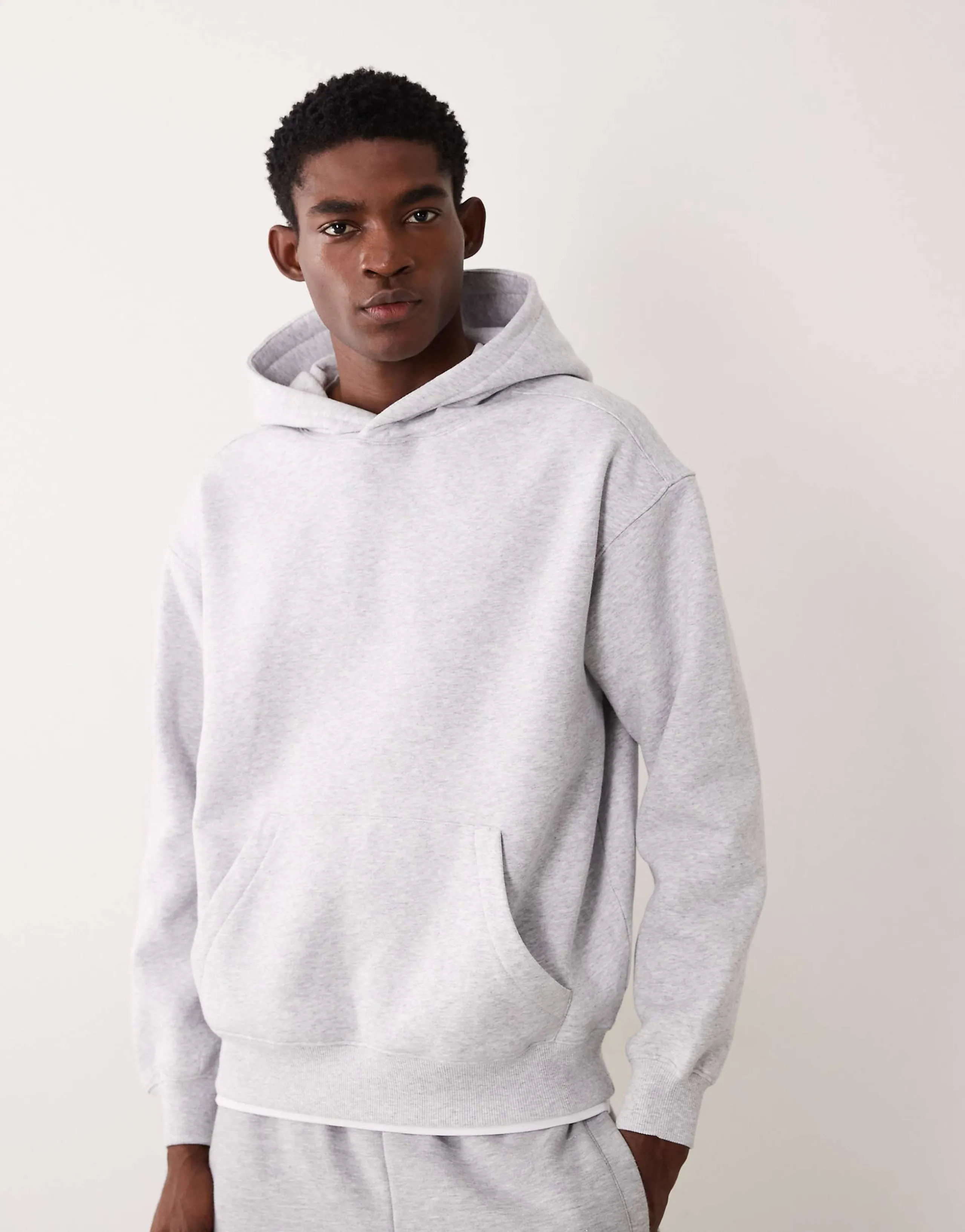 Cotton On boxy fit hoodie in heather gray