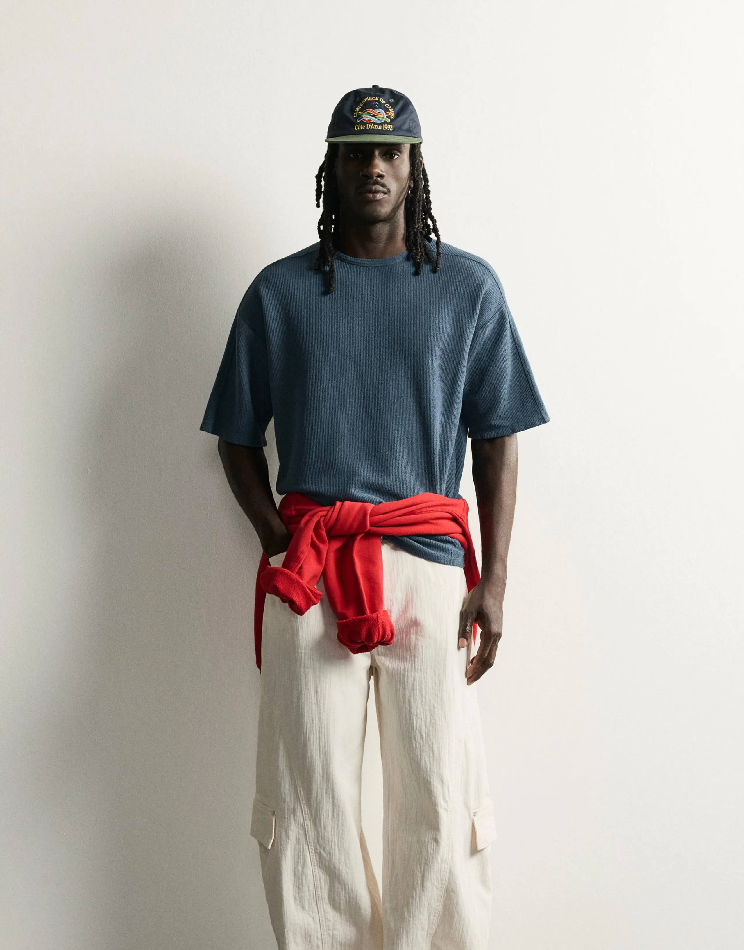 WASHED PRINT KNIT T-SHIRT