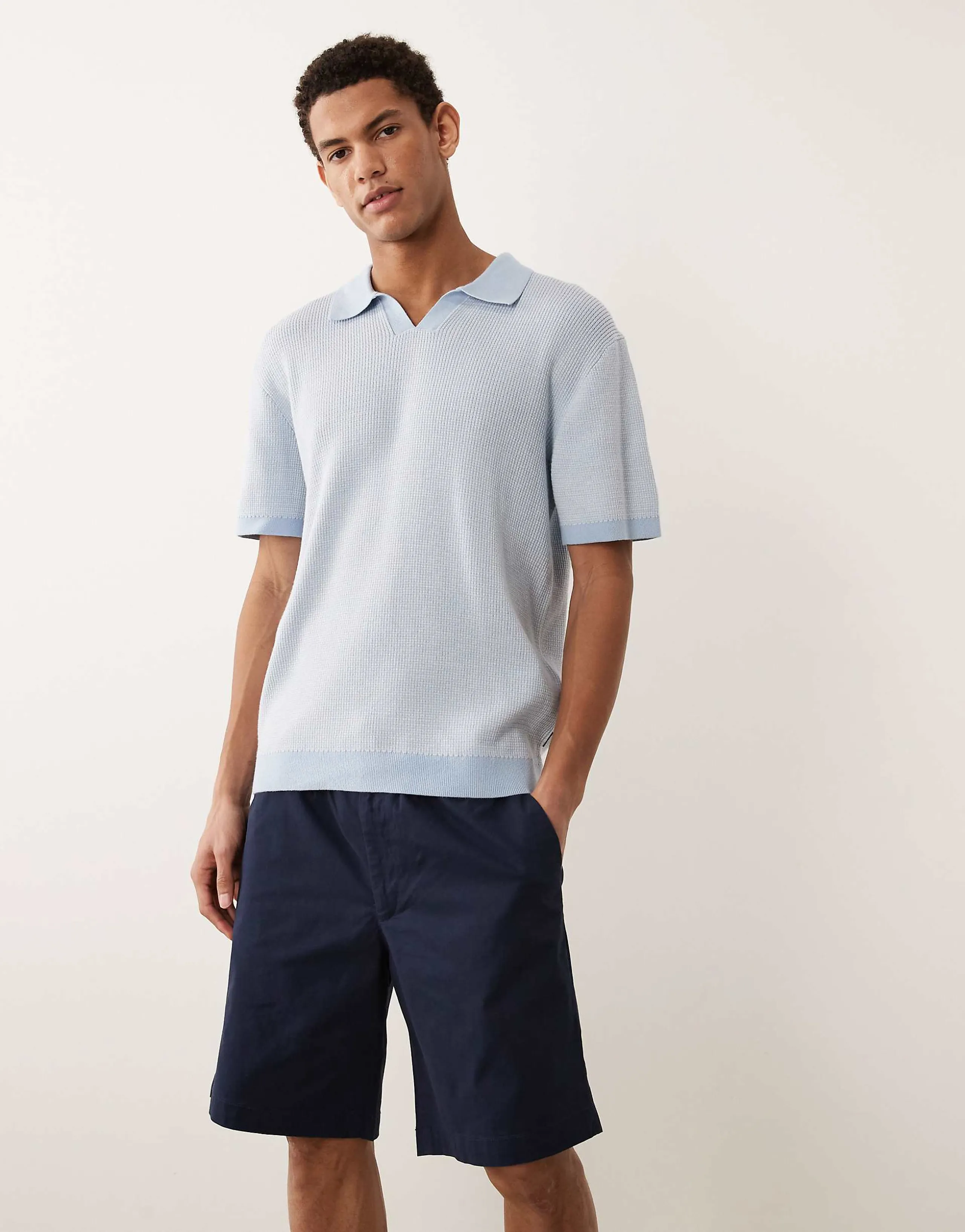 Jack & Jones drawstring chino shorts in navy