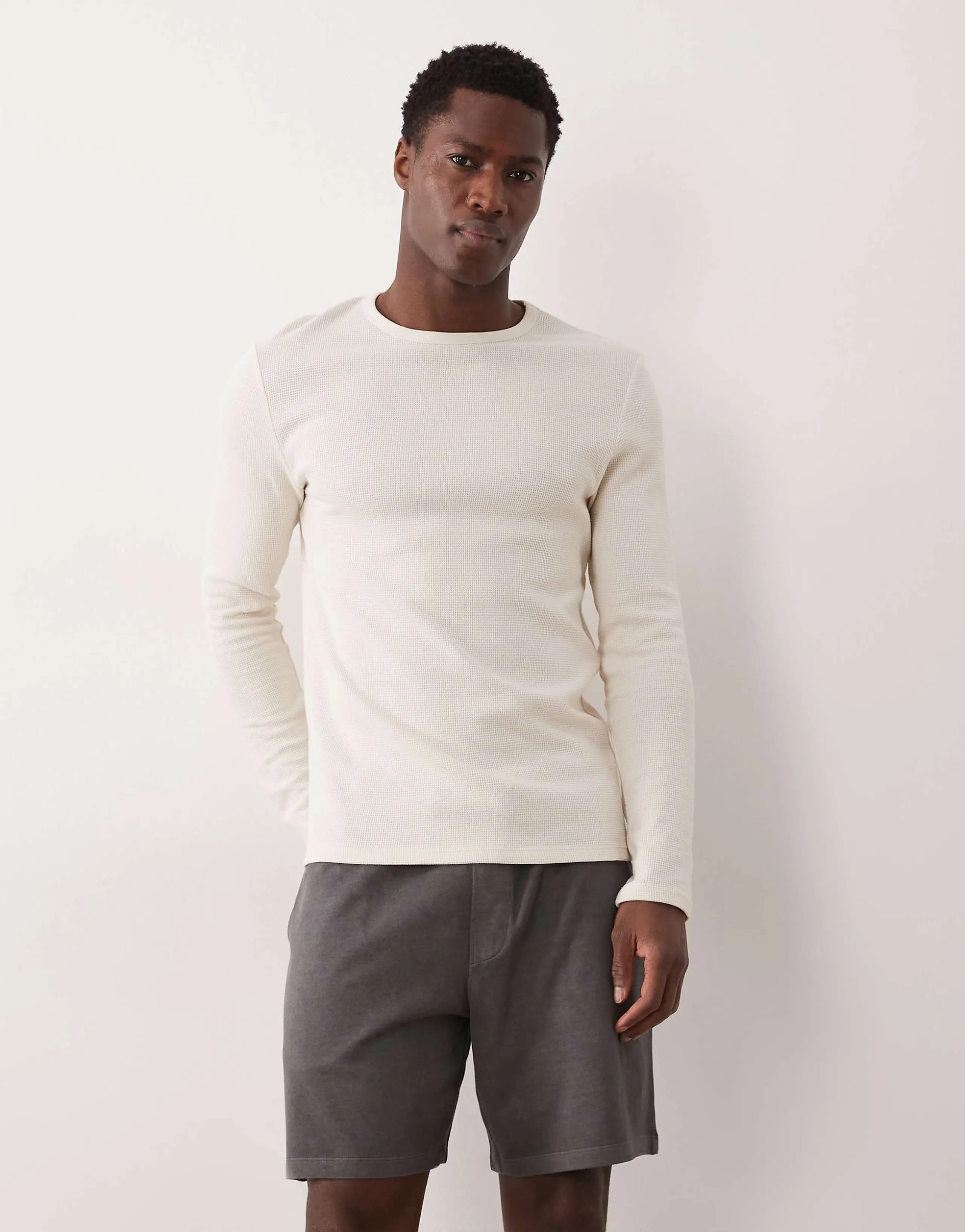 ASOS DESIGN oversized jersey shorts with back pocket in charcoal