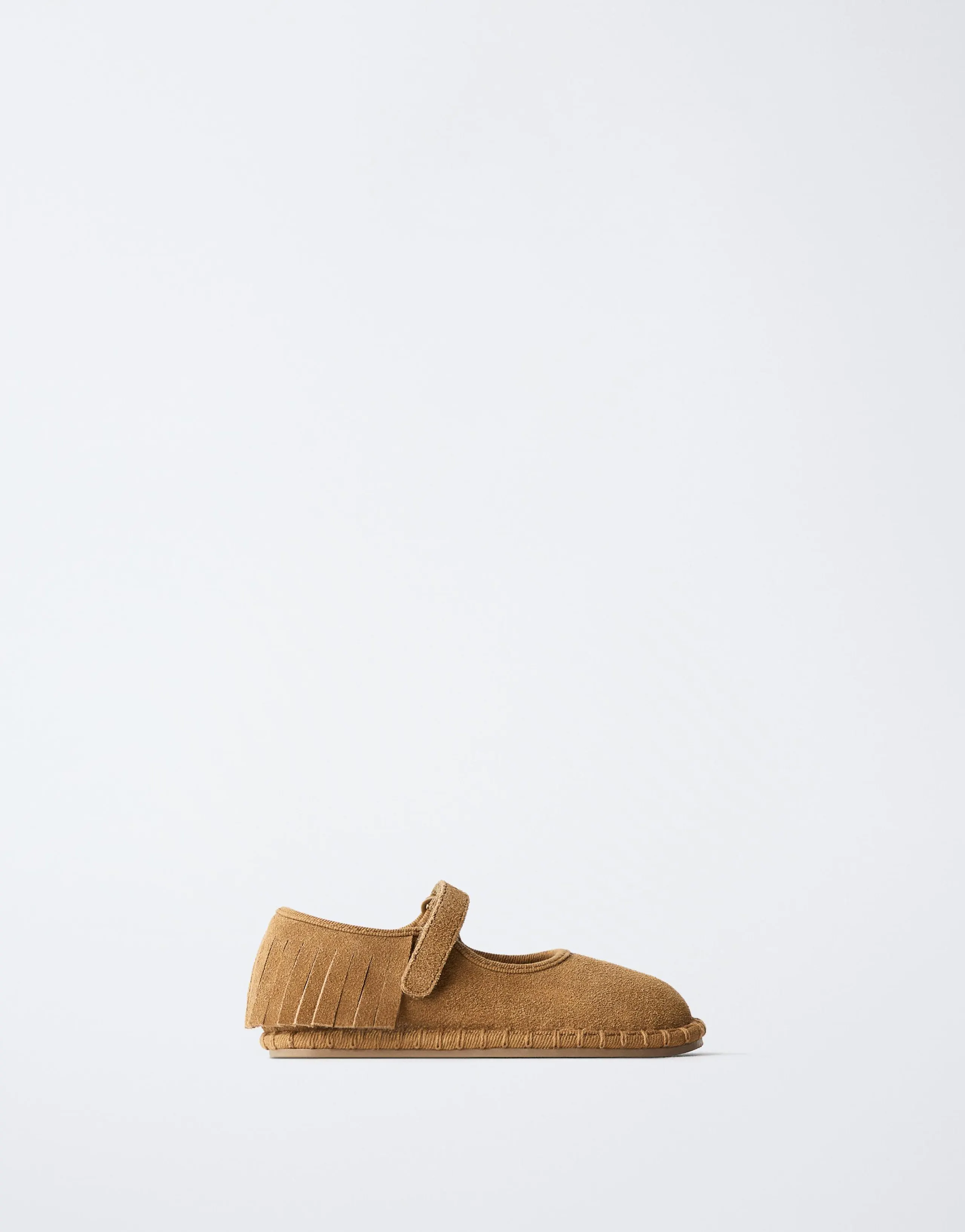 BAREFOOT FRINGED LEATHER BALLERINAS
