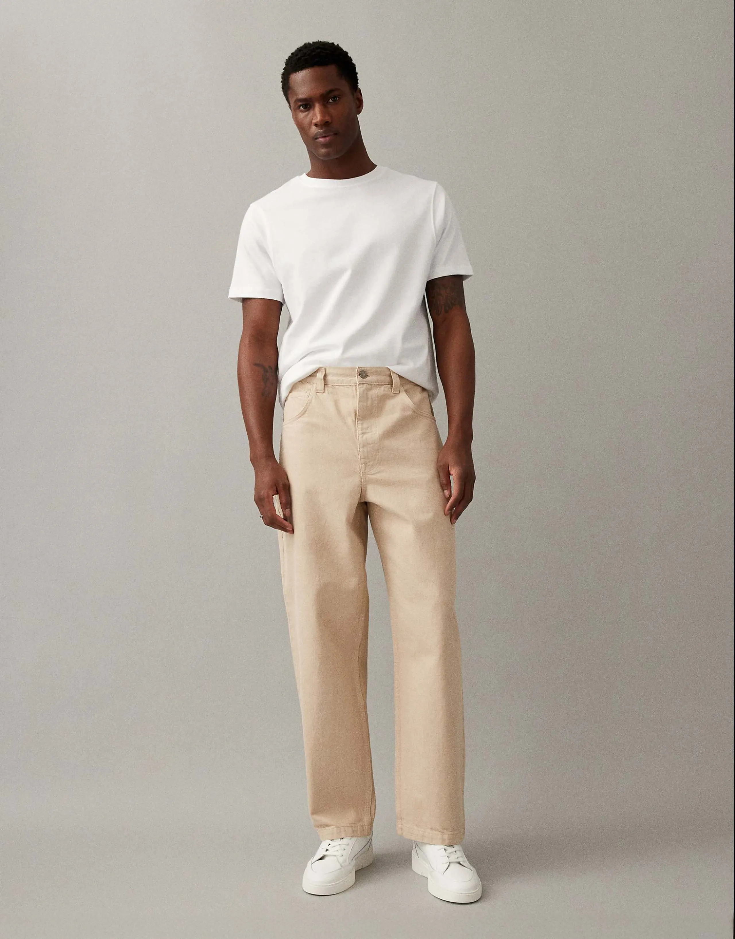 ASOS DESIGN loose fit jeans in ecru