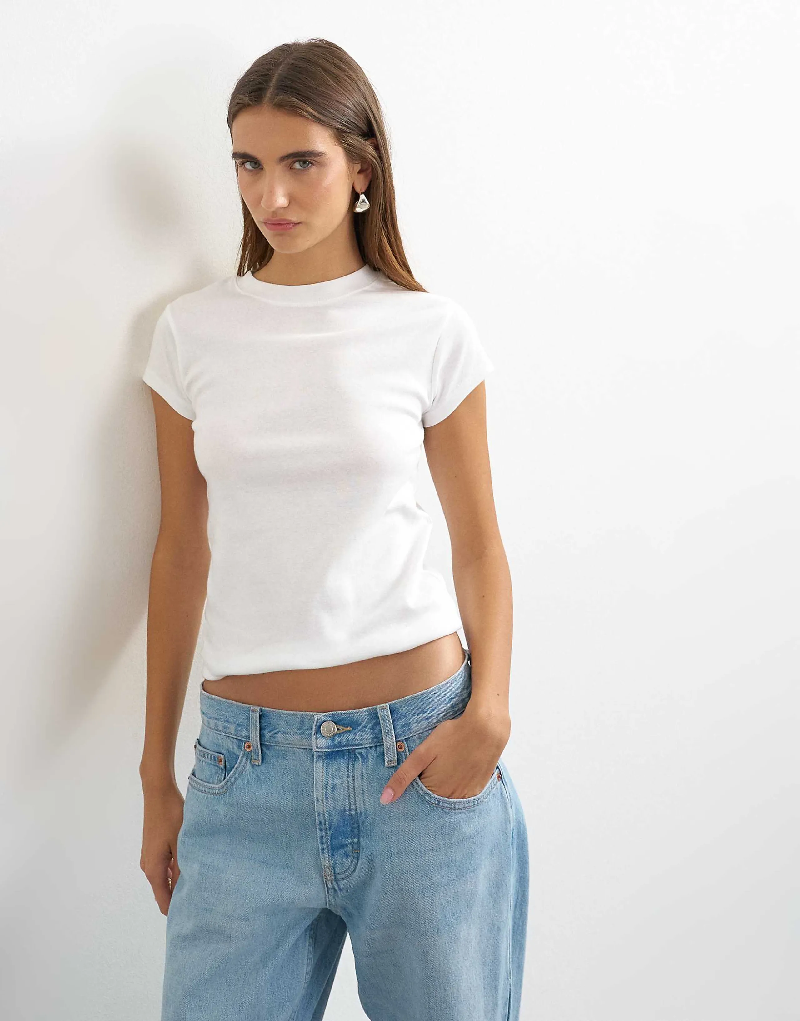 Topshop everyday tee in white