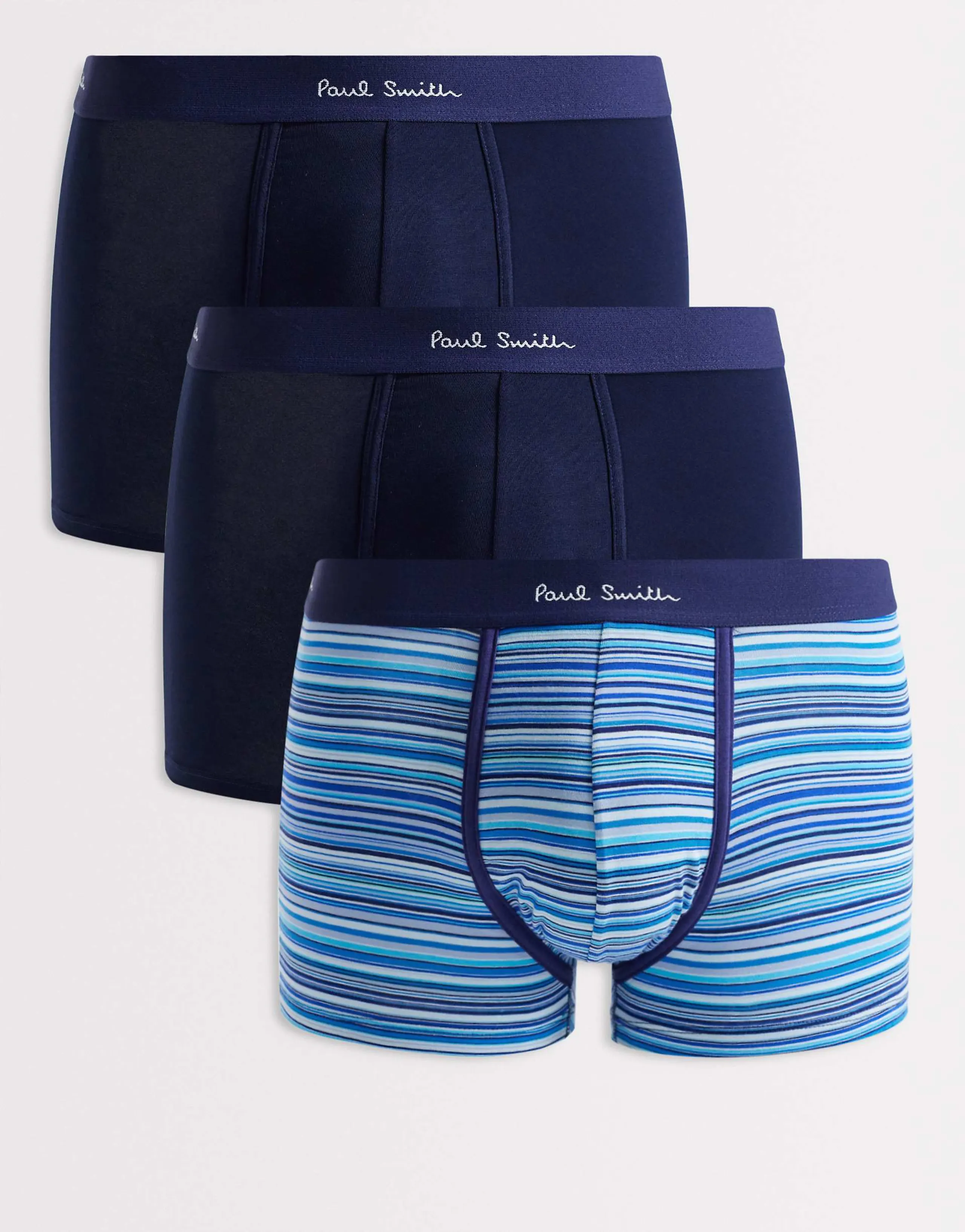 PS Paul Smith boxer briefs 3 pack with blue waistbands in blue