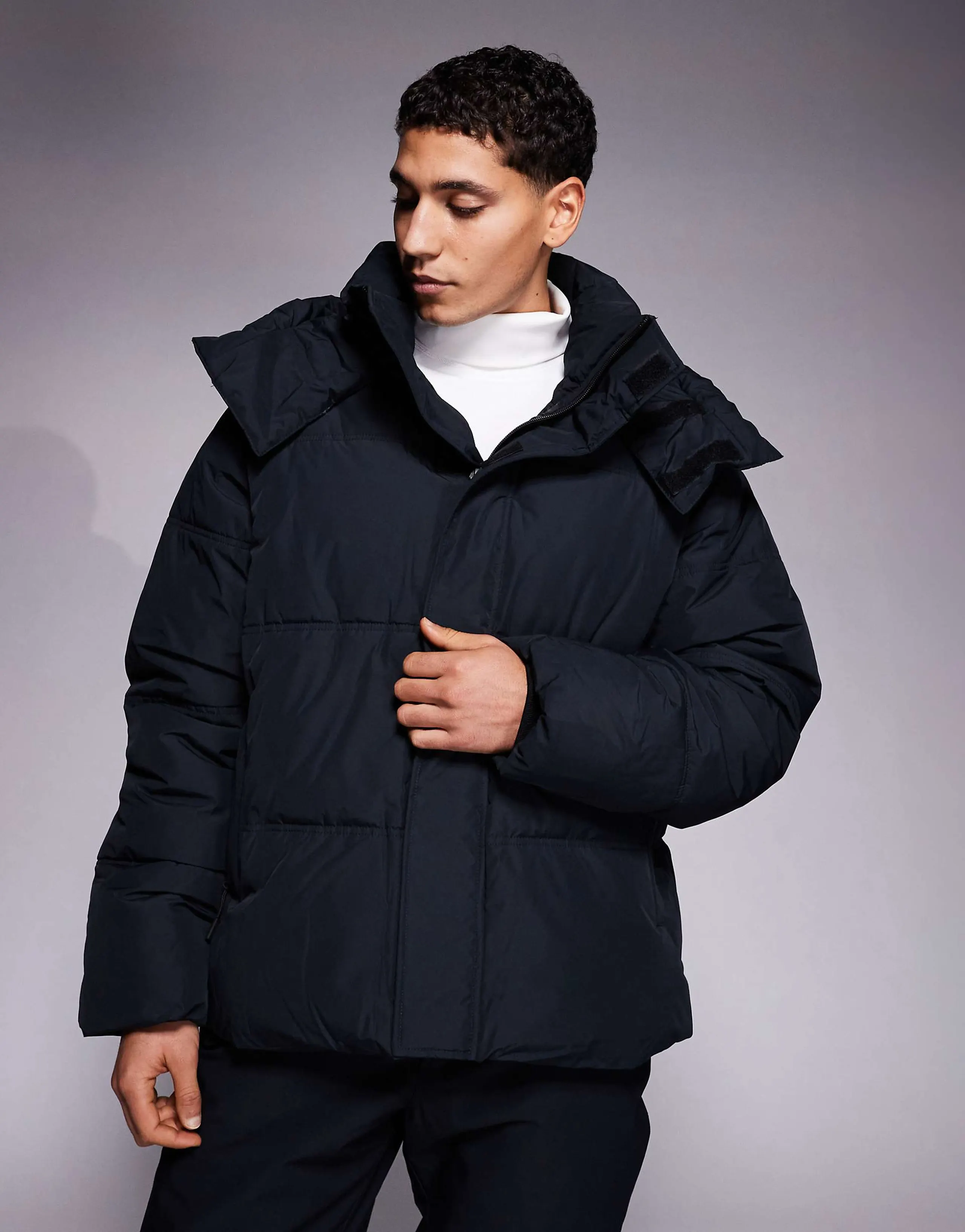 4505 Ski water repellent insulated puffer coat in black