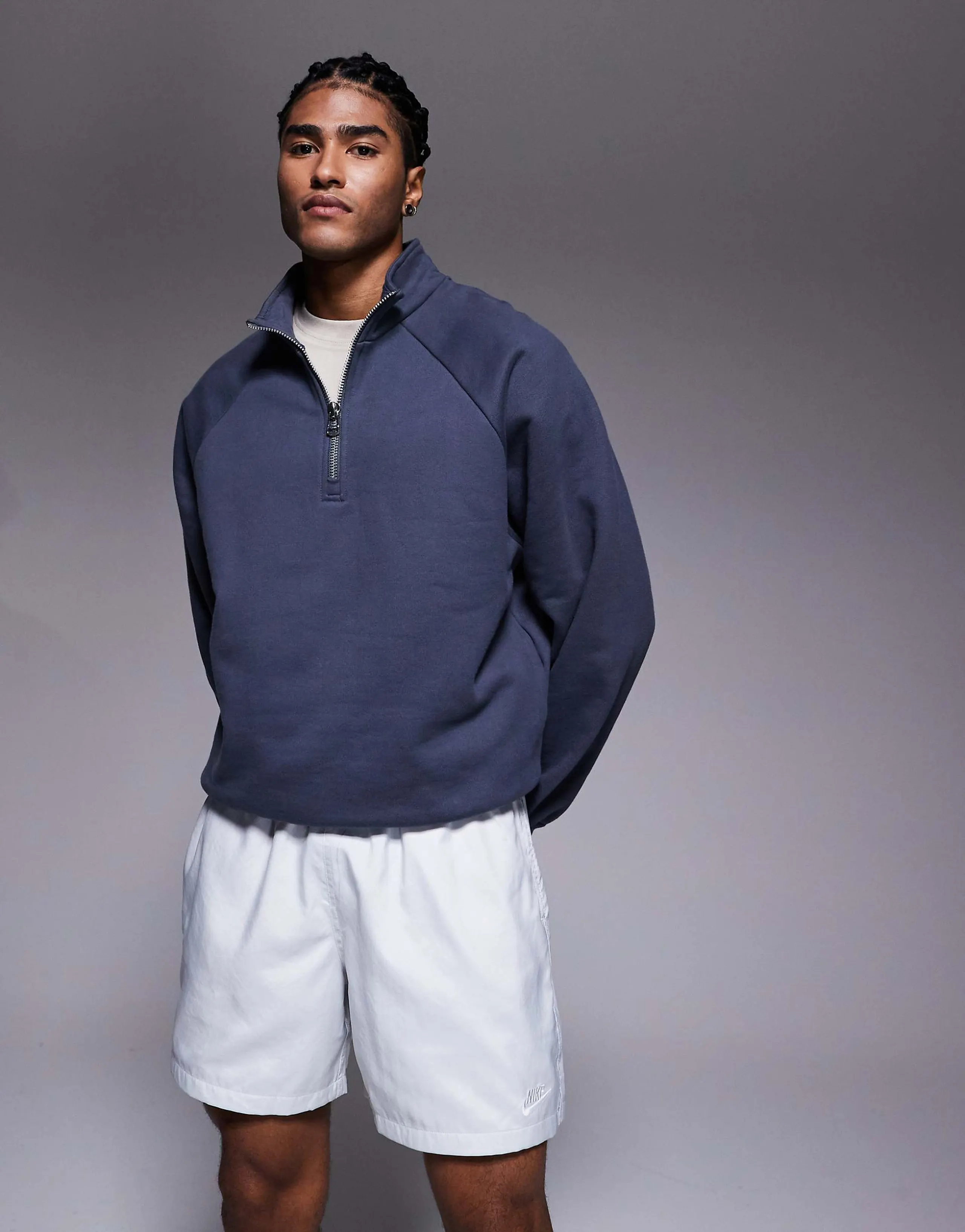Nike Club woven shorts in gray