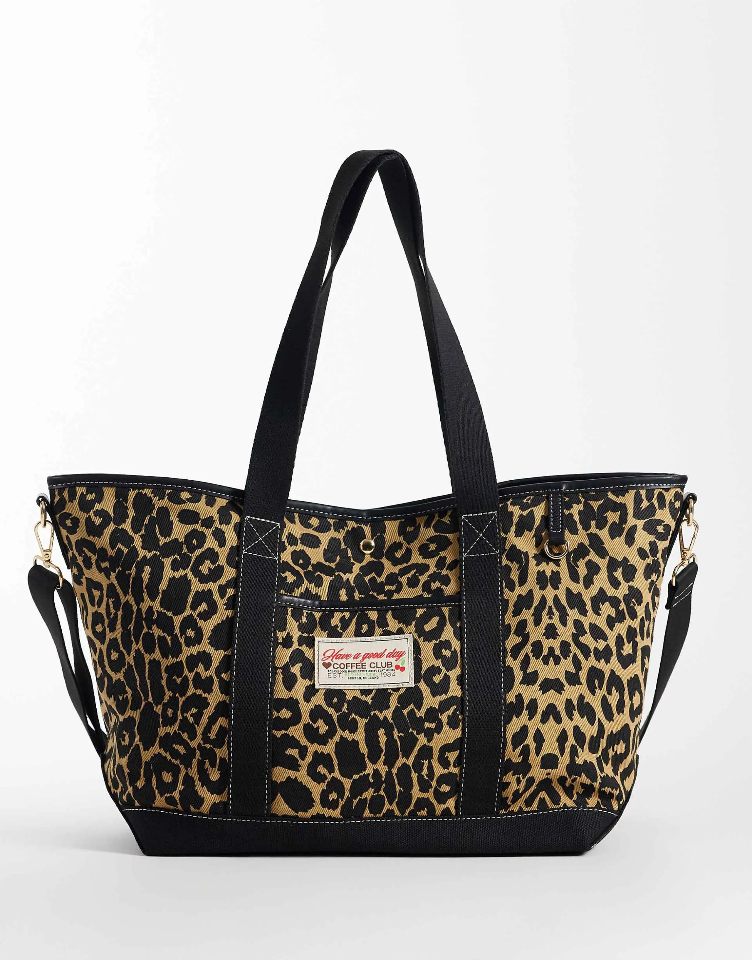 Accessorize canvas shopper tote bag in leopard