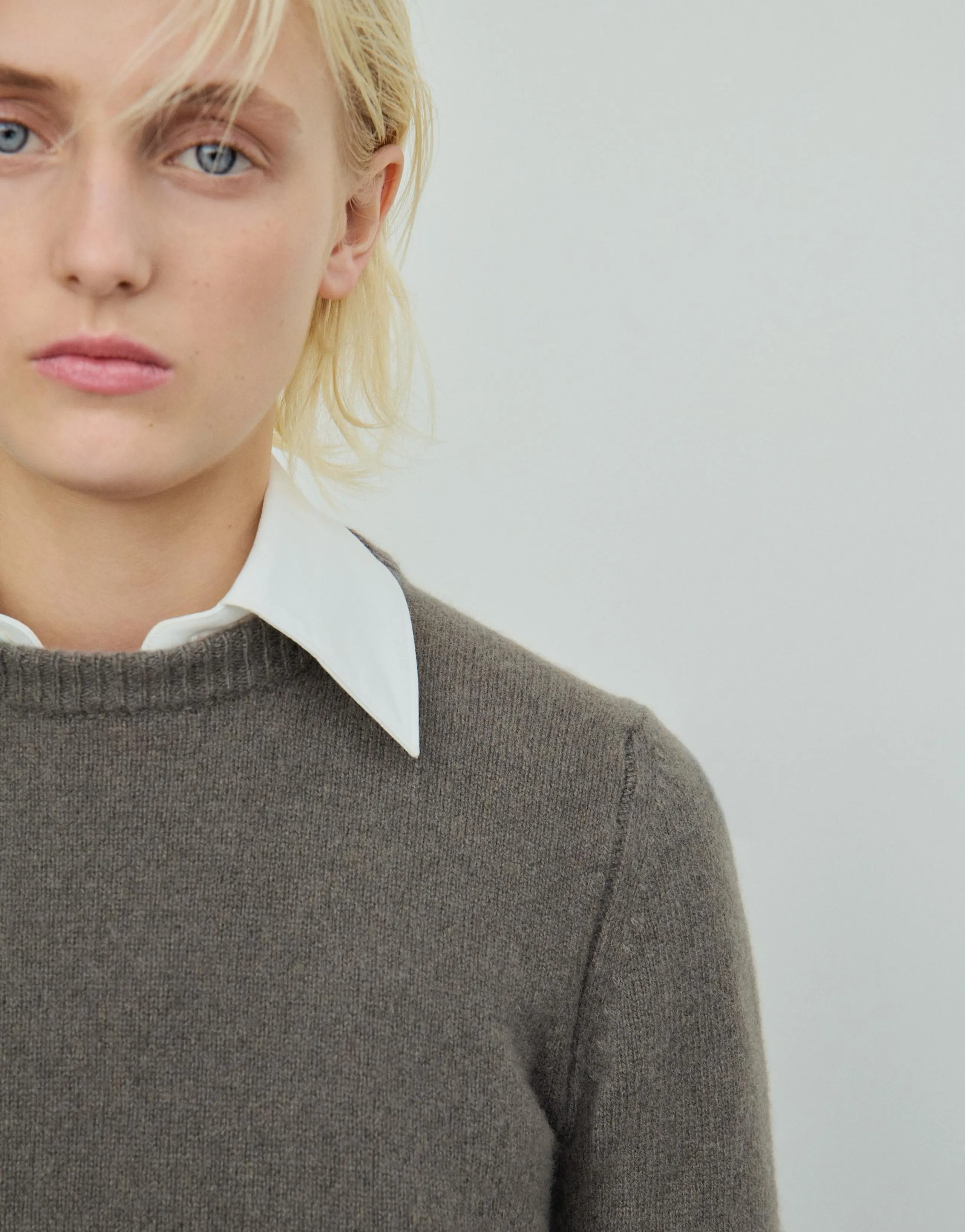 PLAIN CASHMERE WOOL JUMPER