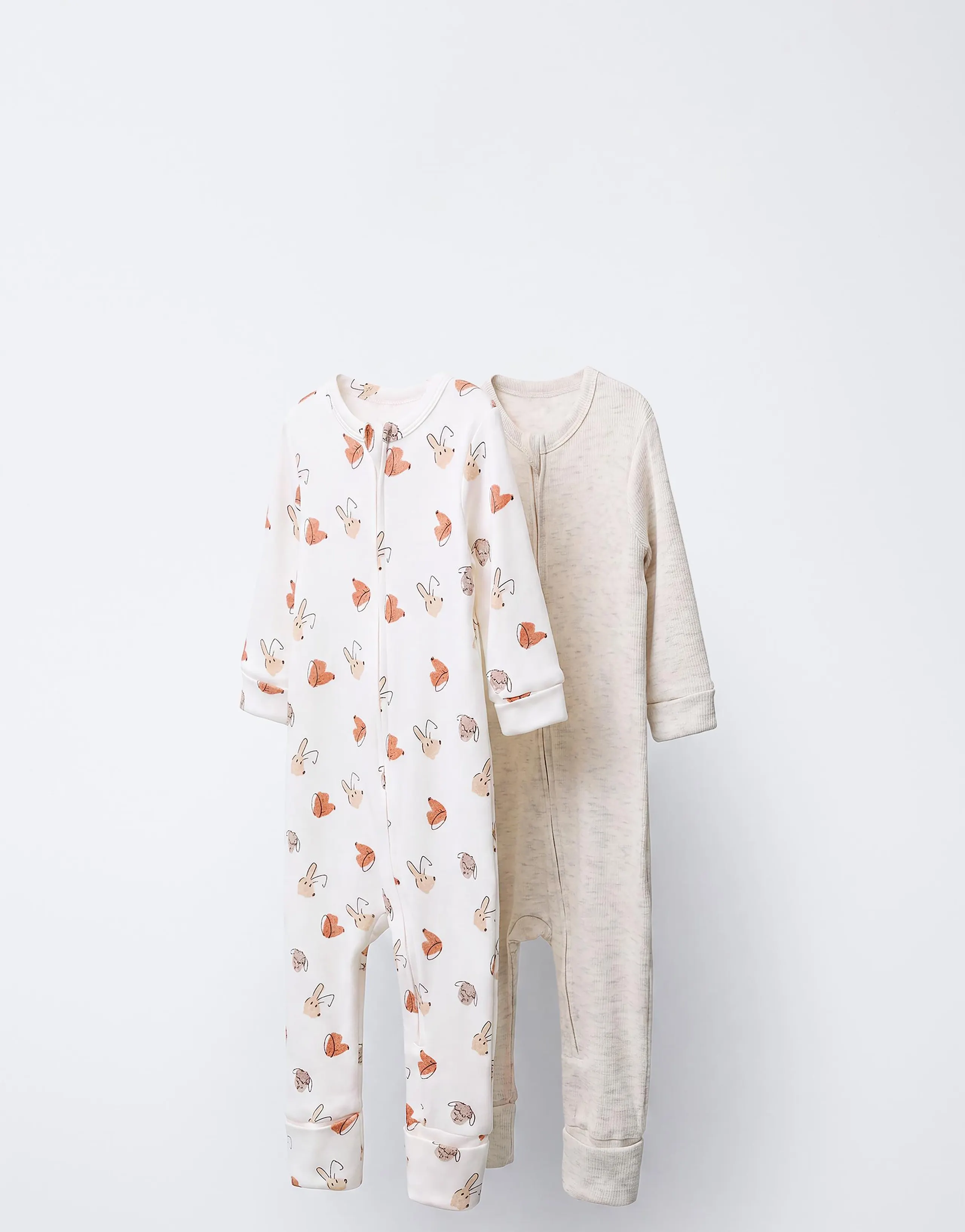 2-PACK OF CONVERTIBLE FOOT ANIMAL SLEEPSUITS