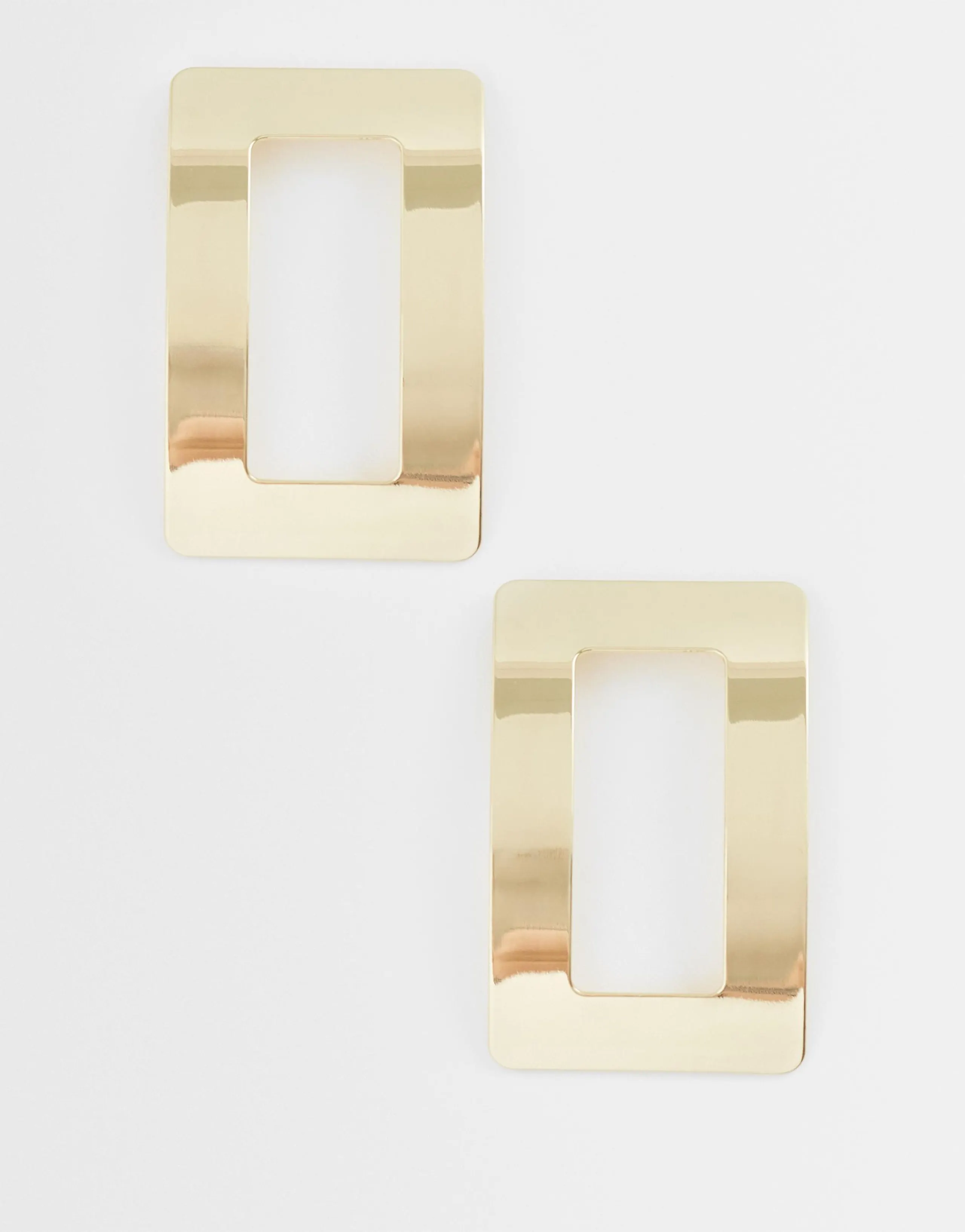 Kaiia exclusive oversized square earrings in gold tone
