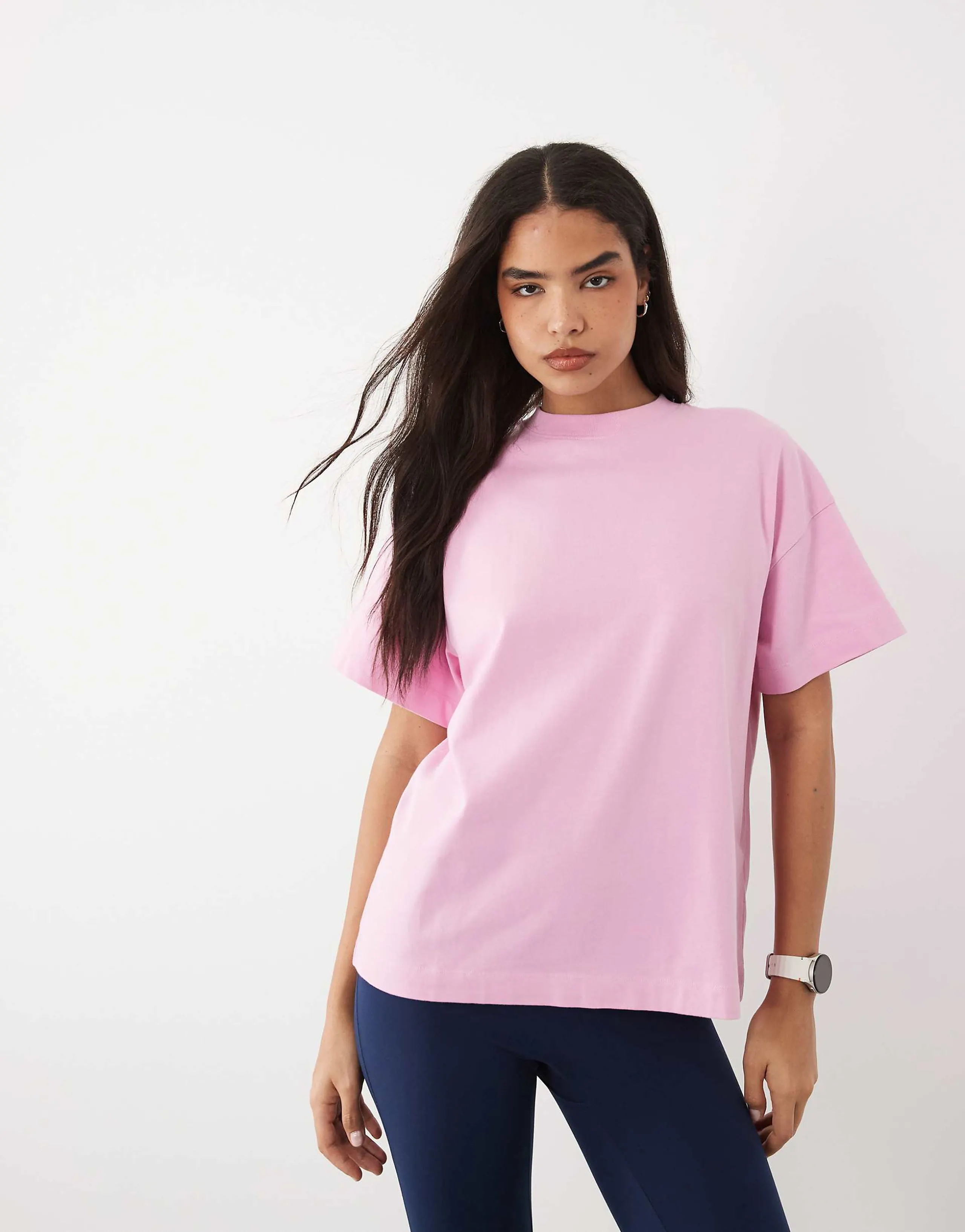 4505 Icon heavyweight cotton oversized T-shirt with quick dry finish in washed bubblegum