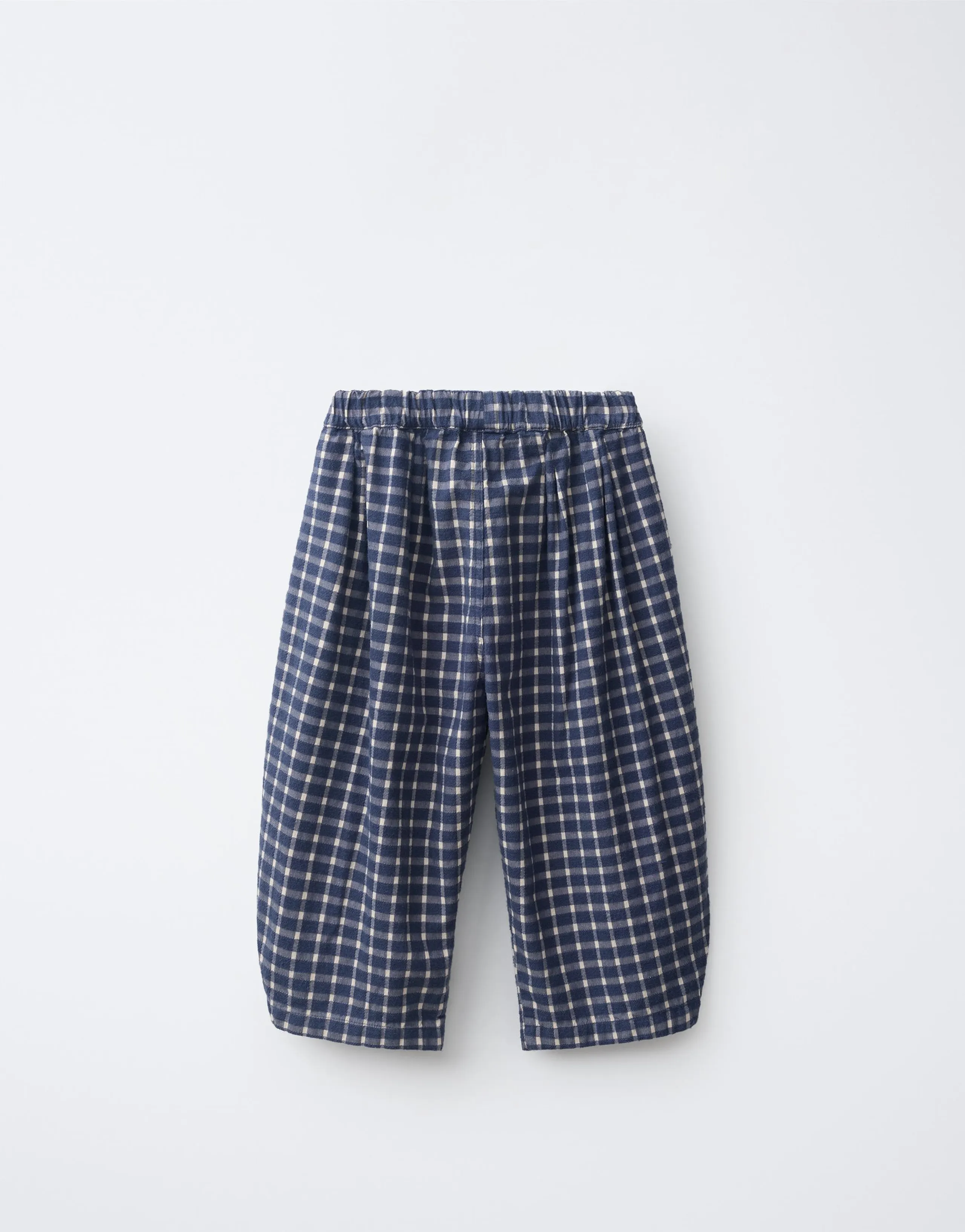 BALLOON  PLEATED CHECK TROUSERS