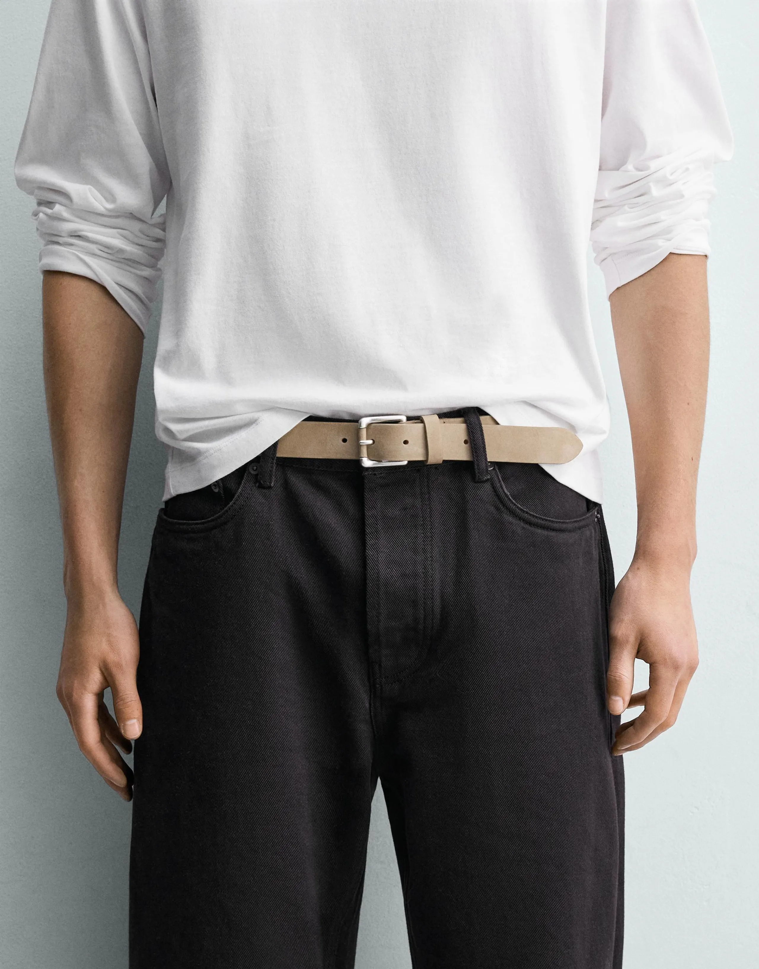 SPLIT SUEDE LEATHER BELT
