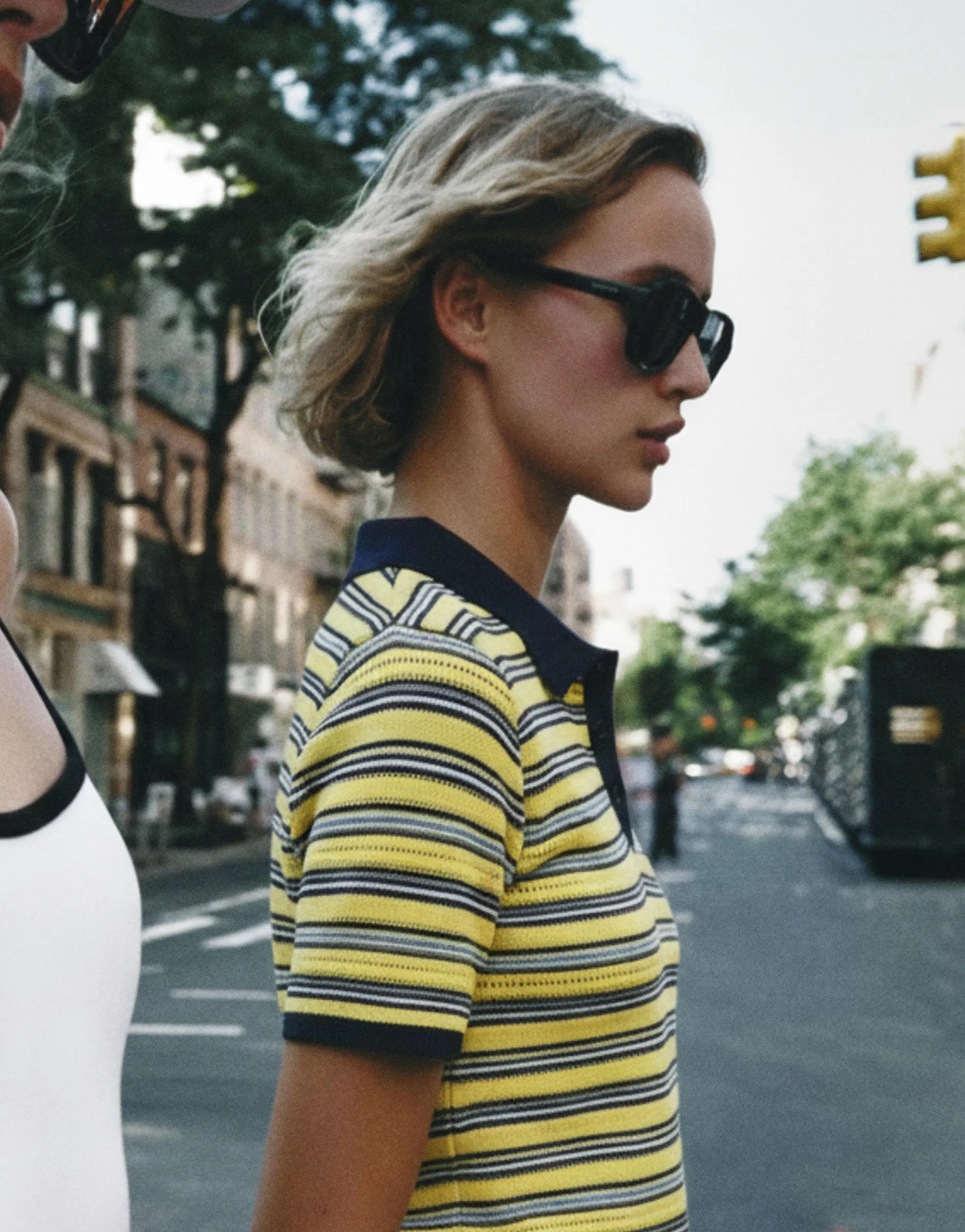 STRIPED KNIT POLO SHIRT