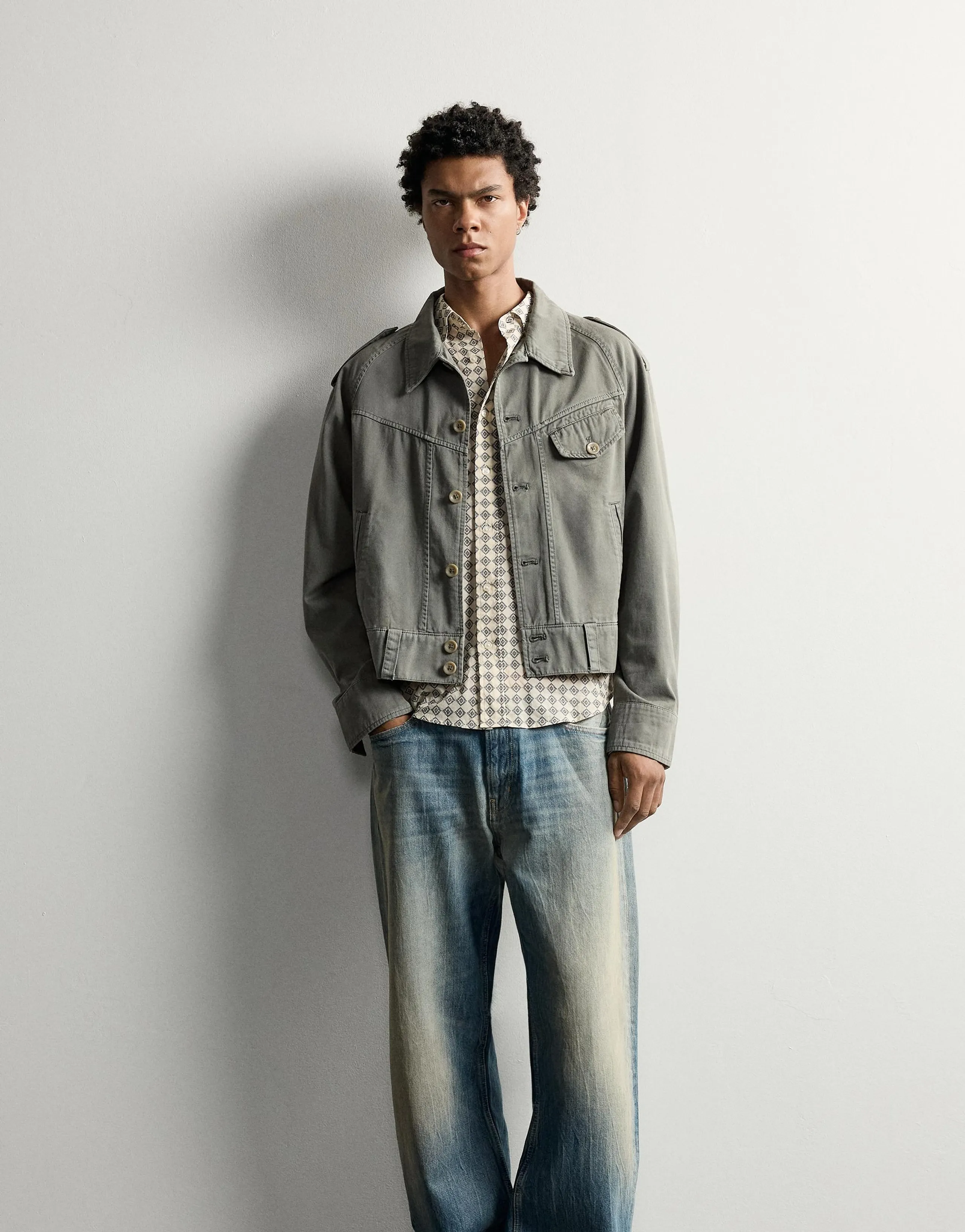 CROPPED FIT JACKET WITH TABS