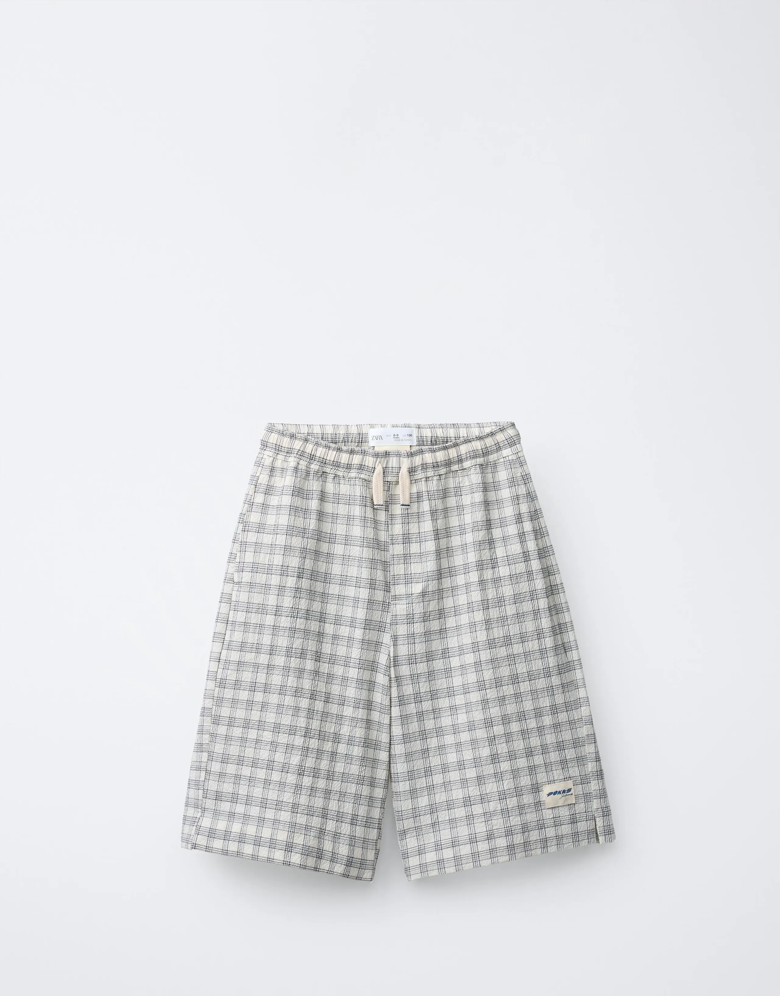 PUKAS SURF CHECK PRINT BERMUDA SHORTS