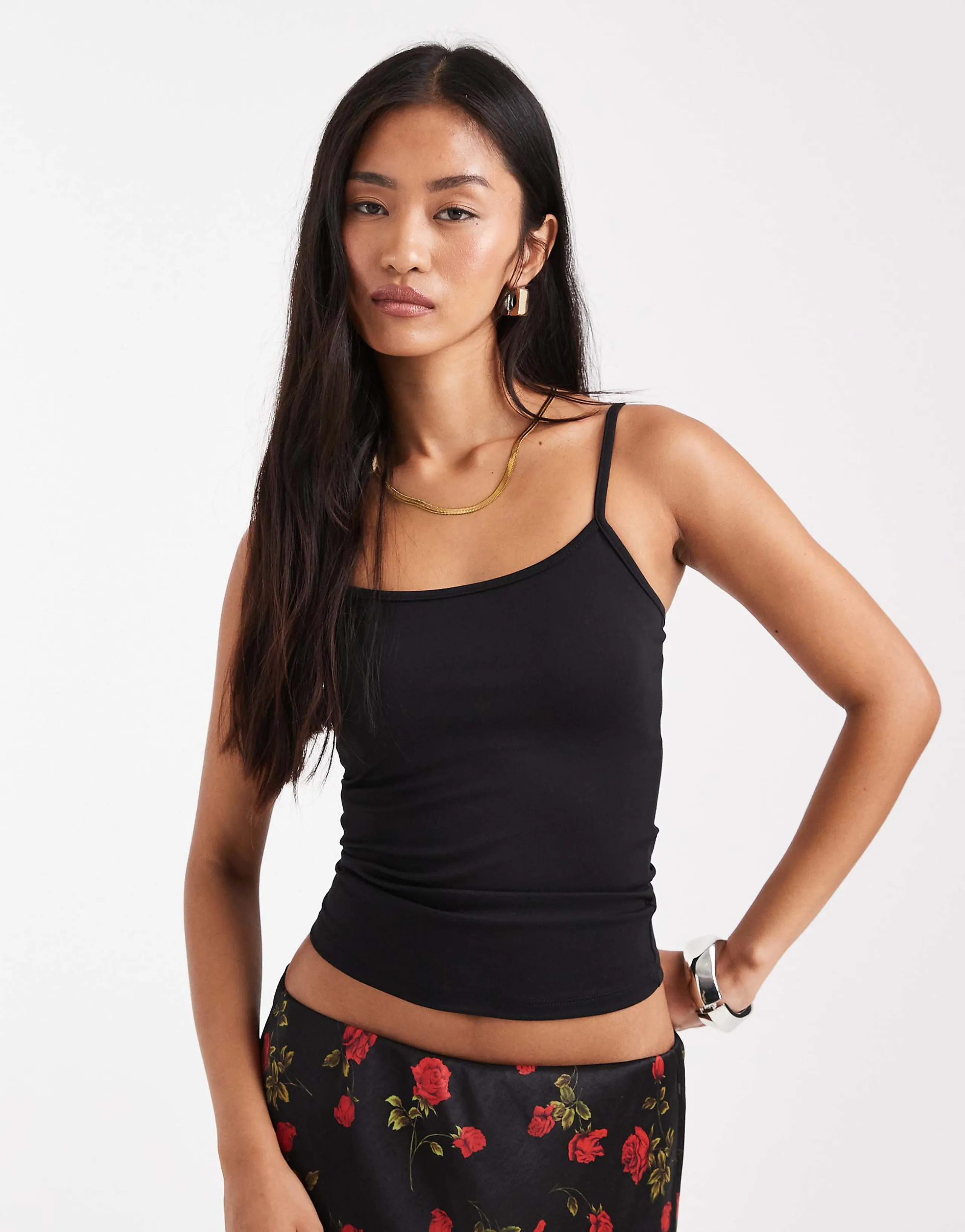 Cotton On essential cami top in black