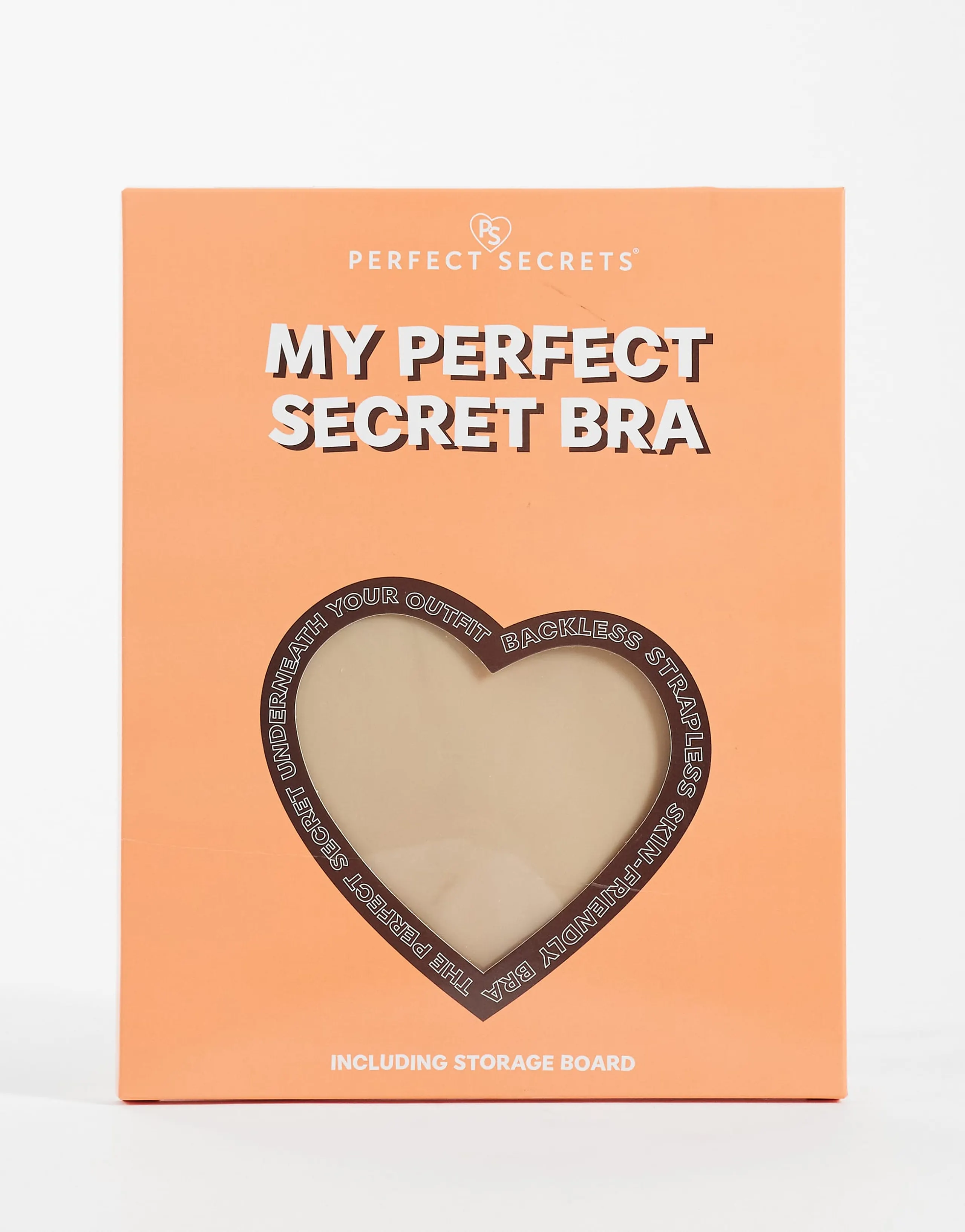 Perfect Secret ultimate reuseable stick-on bra with storage board in beige