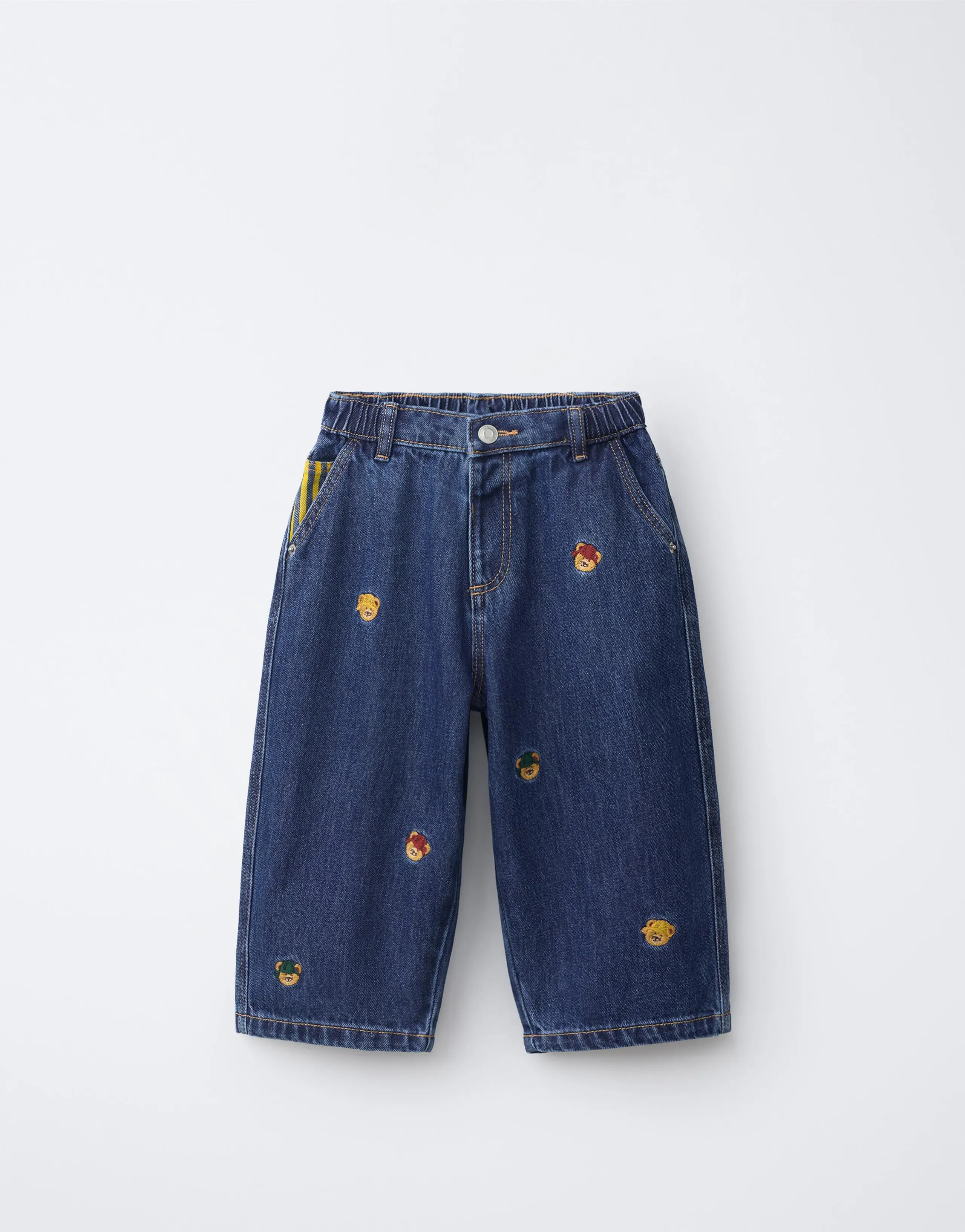 EMBROIDERED BEAR BALLOON JEANS