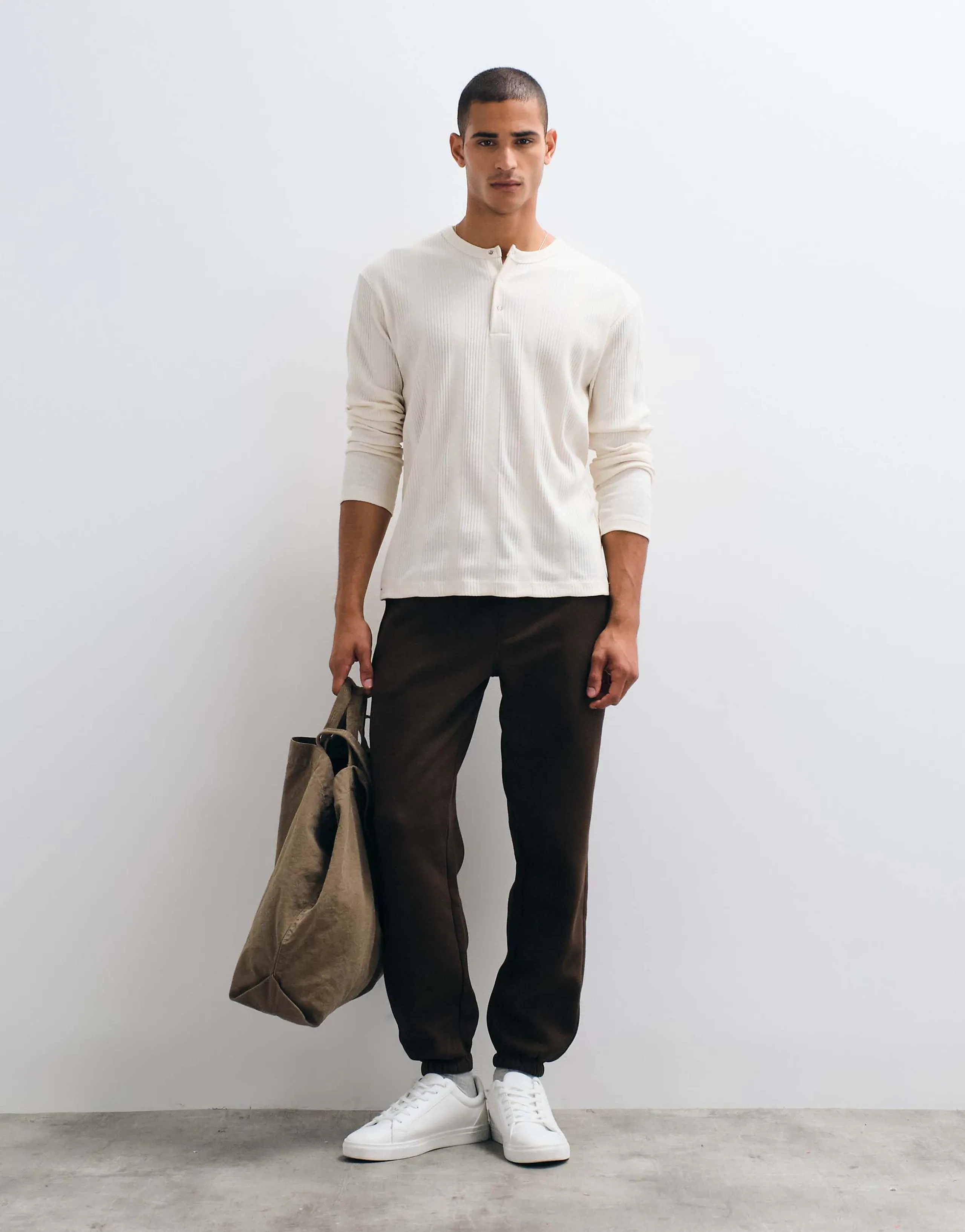 ASOS DESIGN essential oversized sweatpants in brown