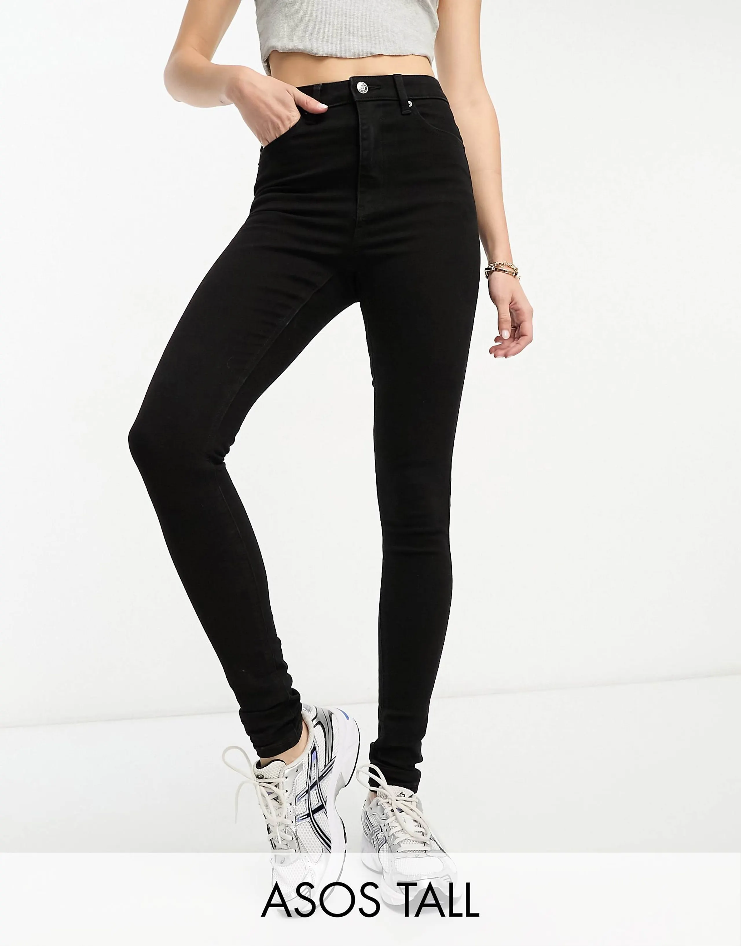 ASOS DESIGN Tall skinny jeans in black 
