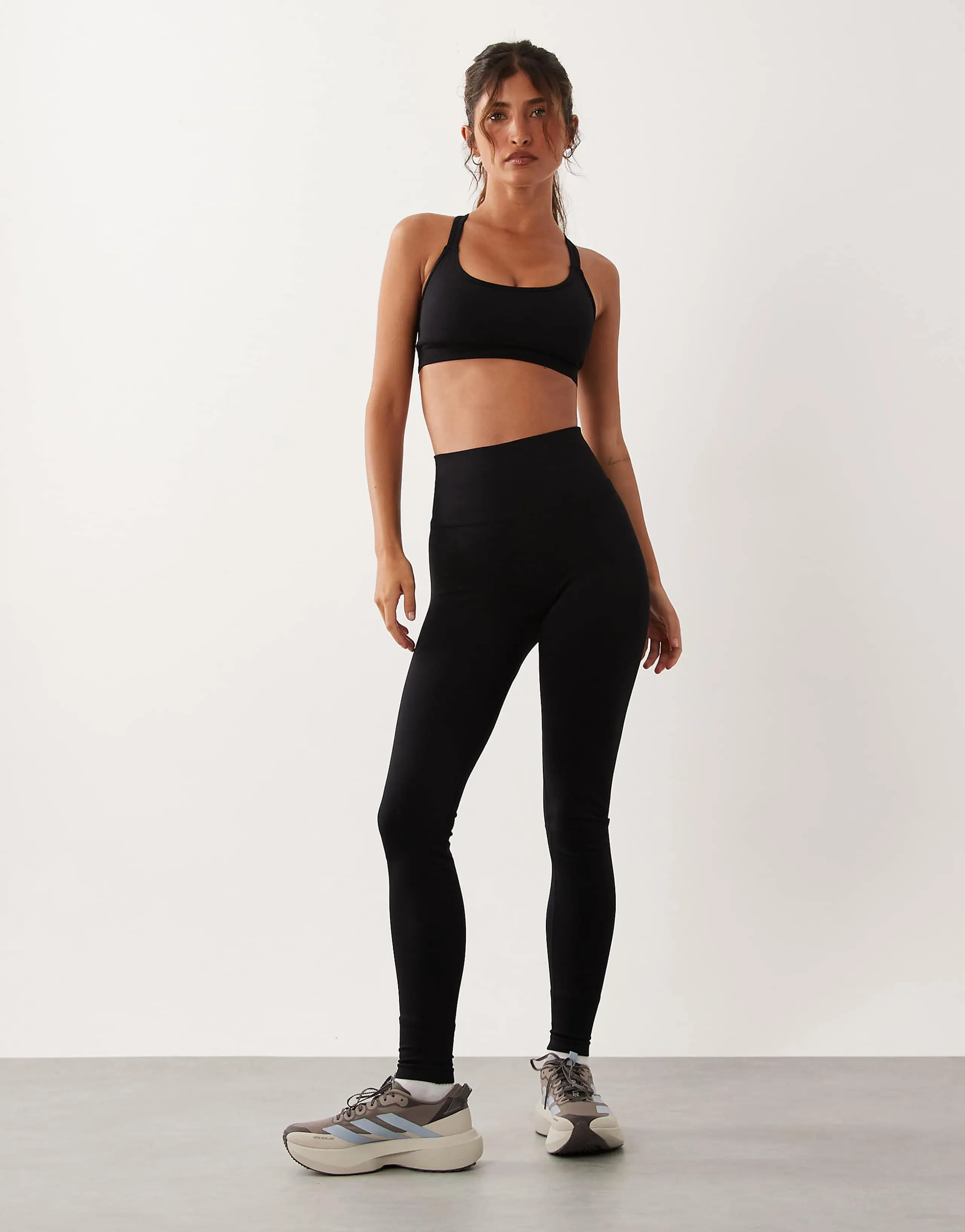 4505 seamless high waist gym leggings in black