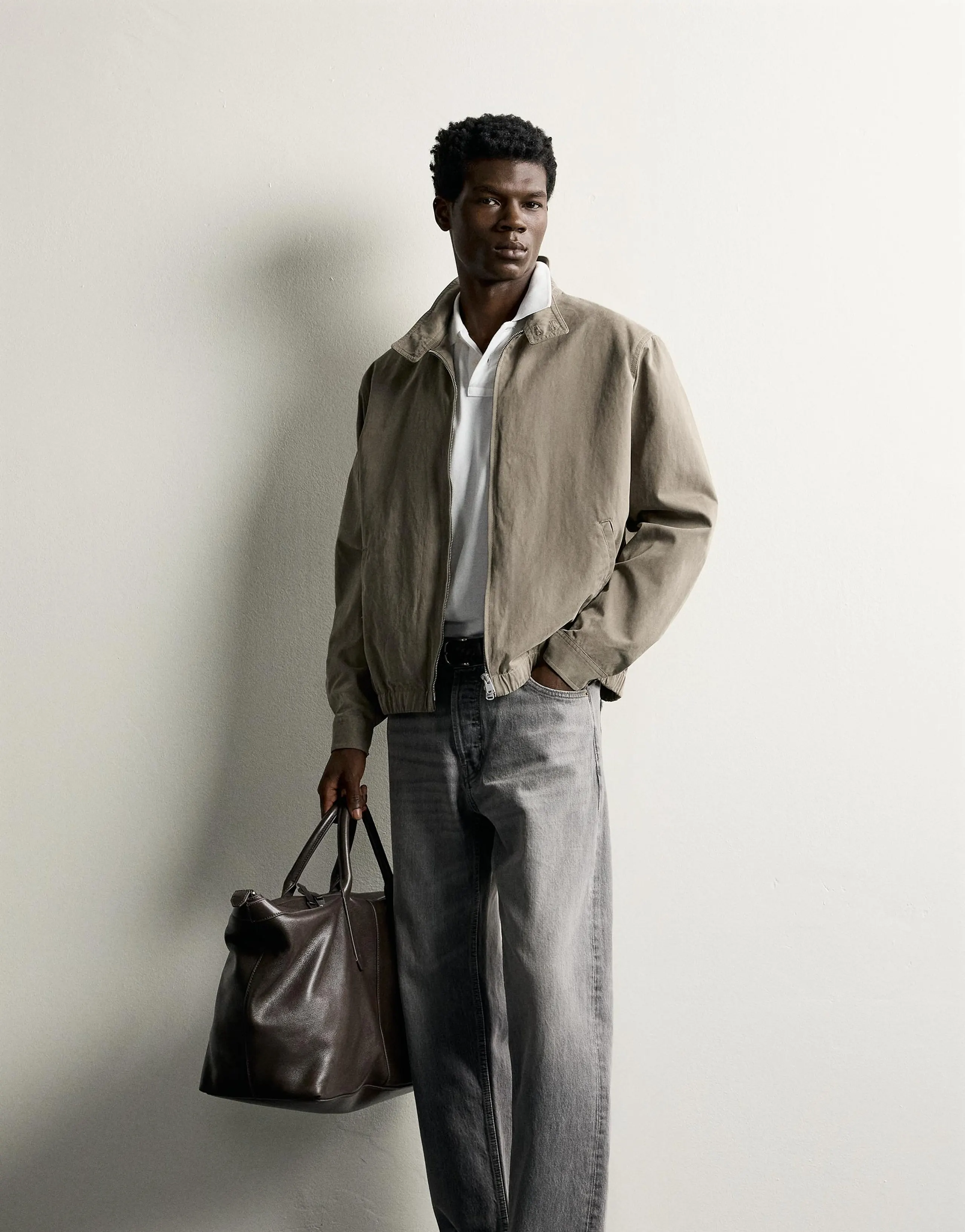 WASHED EFFECT REGULAR FIT JACKET