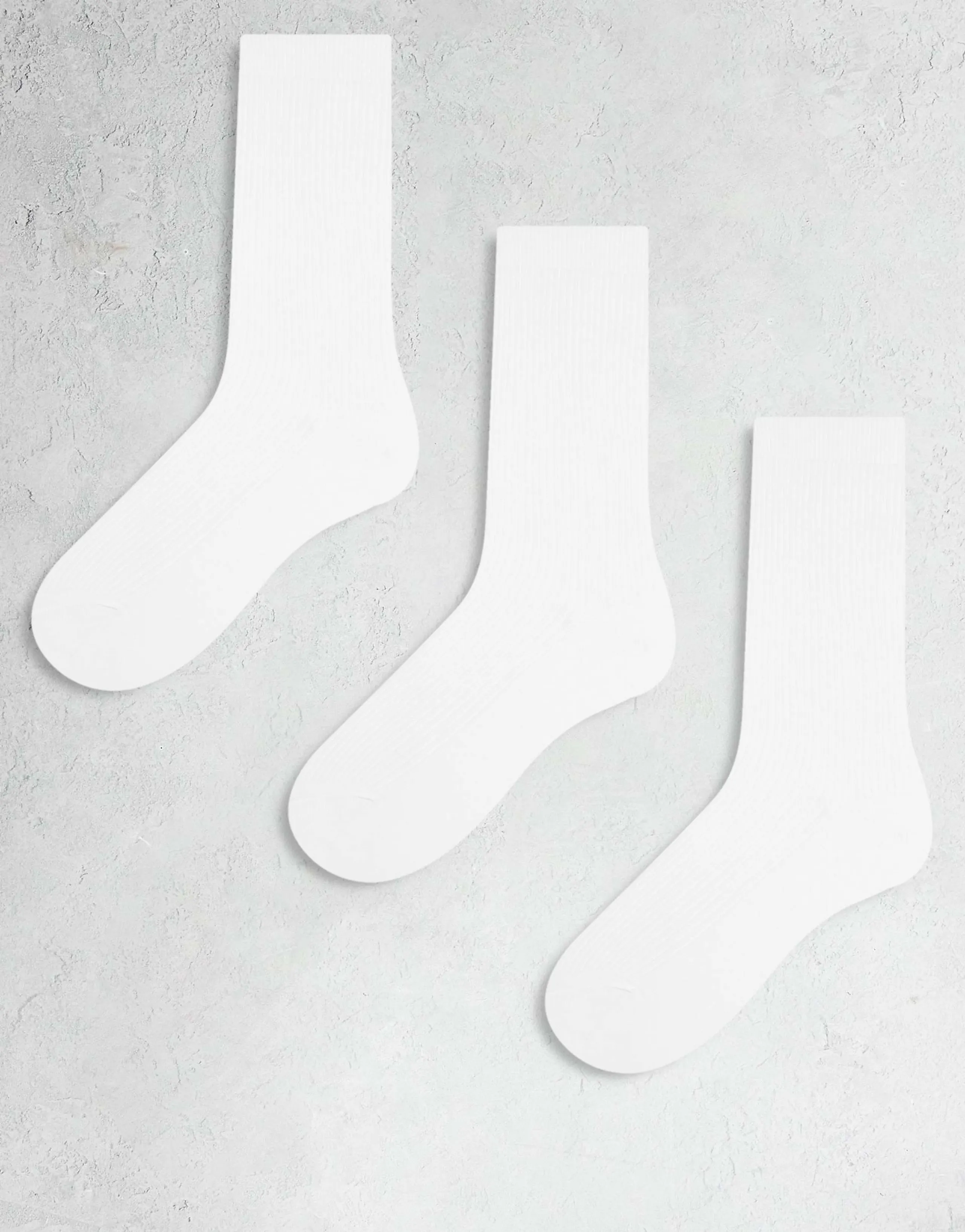 ARKET 3-pack cotton ribbed socks in white