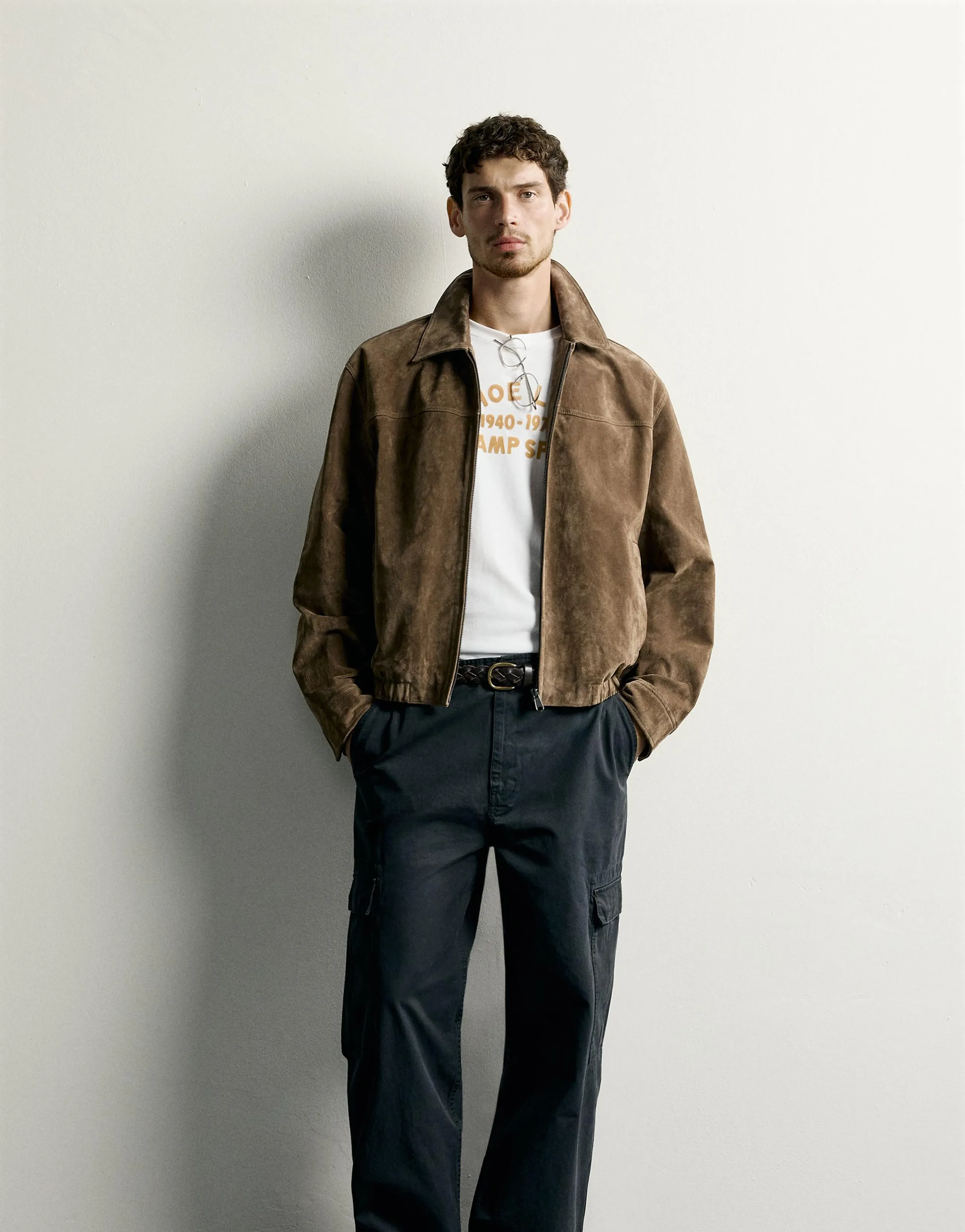 REGULAR FIT SUEDE LEATHER JACKET
