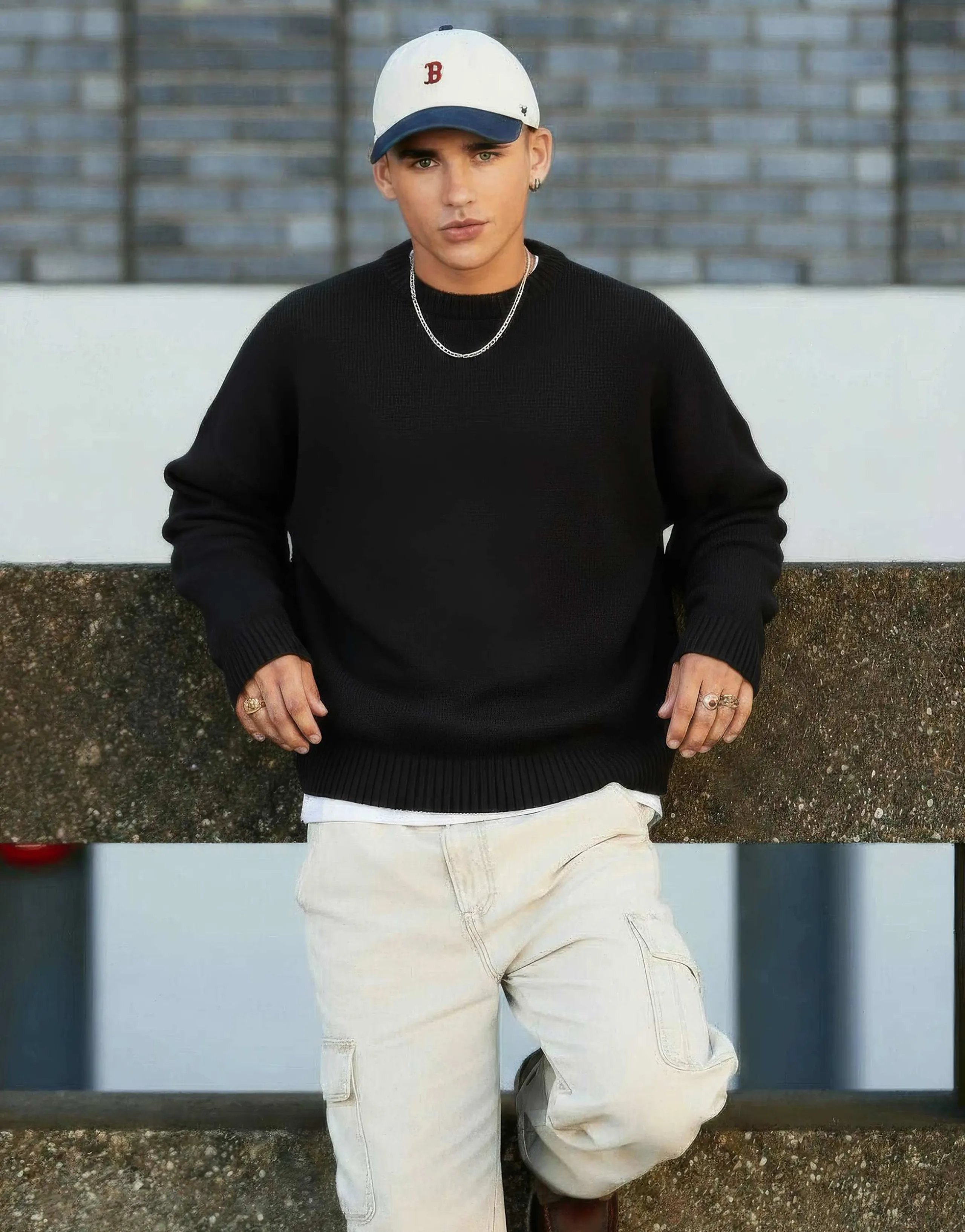 ASOS DESIGN extreme oversized boxy fit knit sweater in black