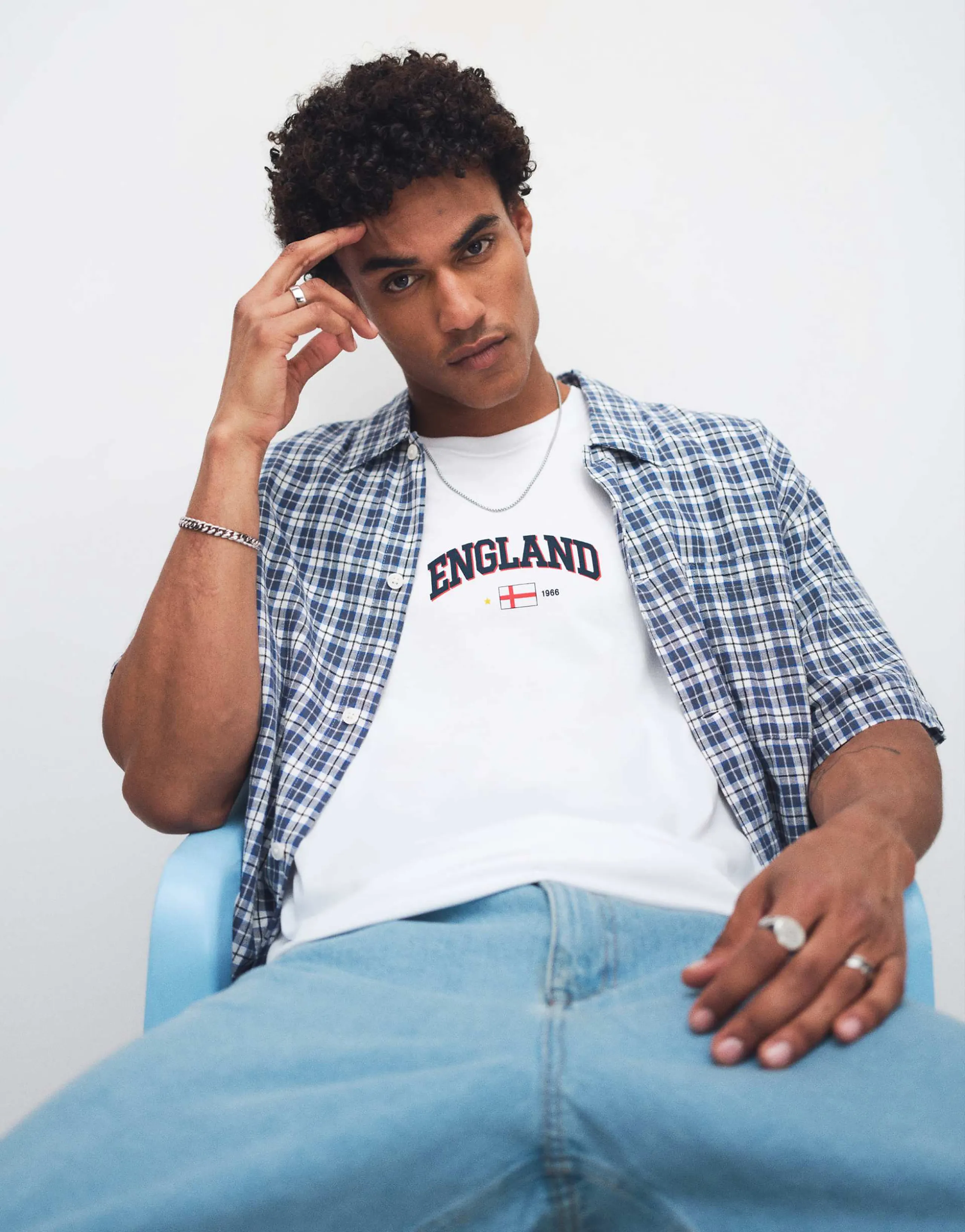 Jack & Jones World Cup England T-shirt in white
