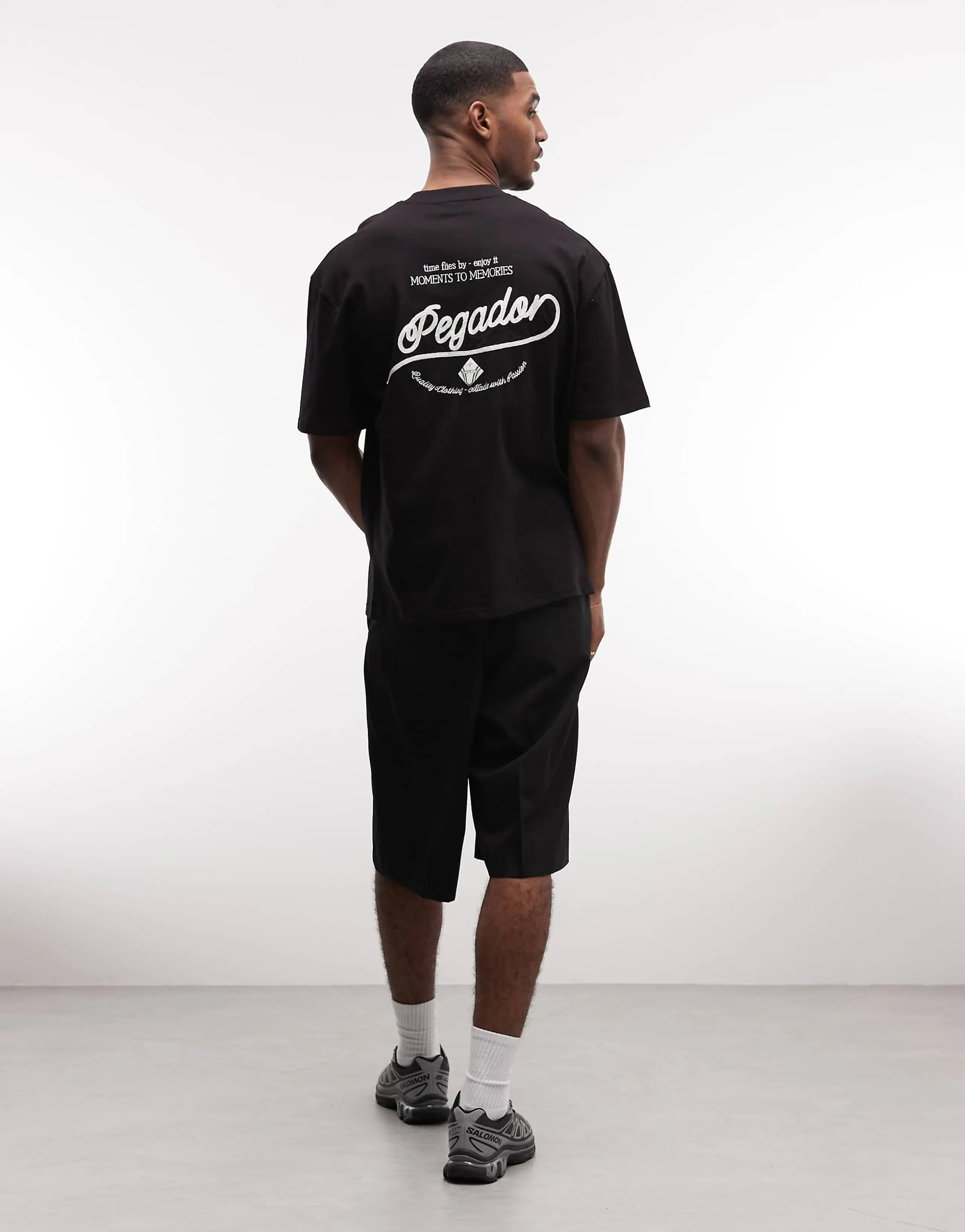 PEGADOR Belmonte oversized t-shirt in washed black