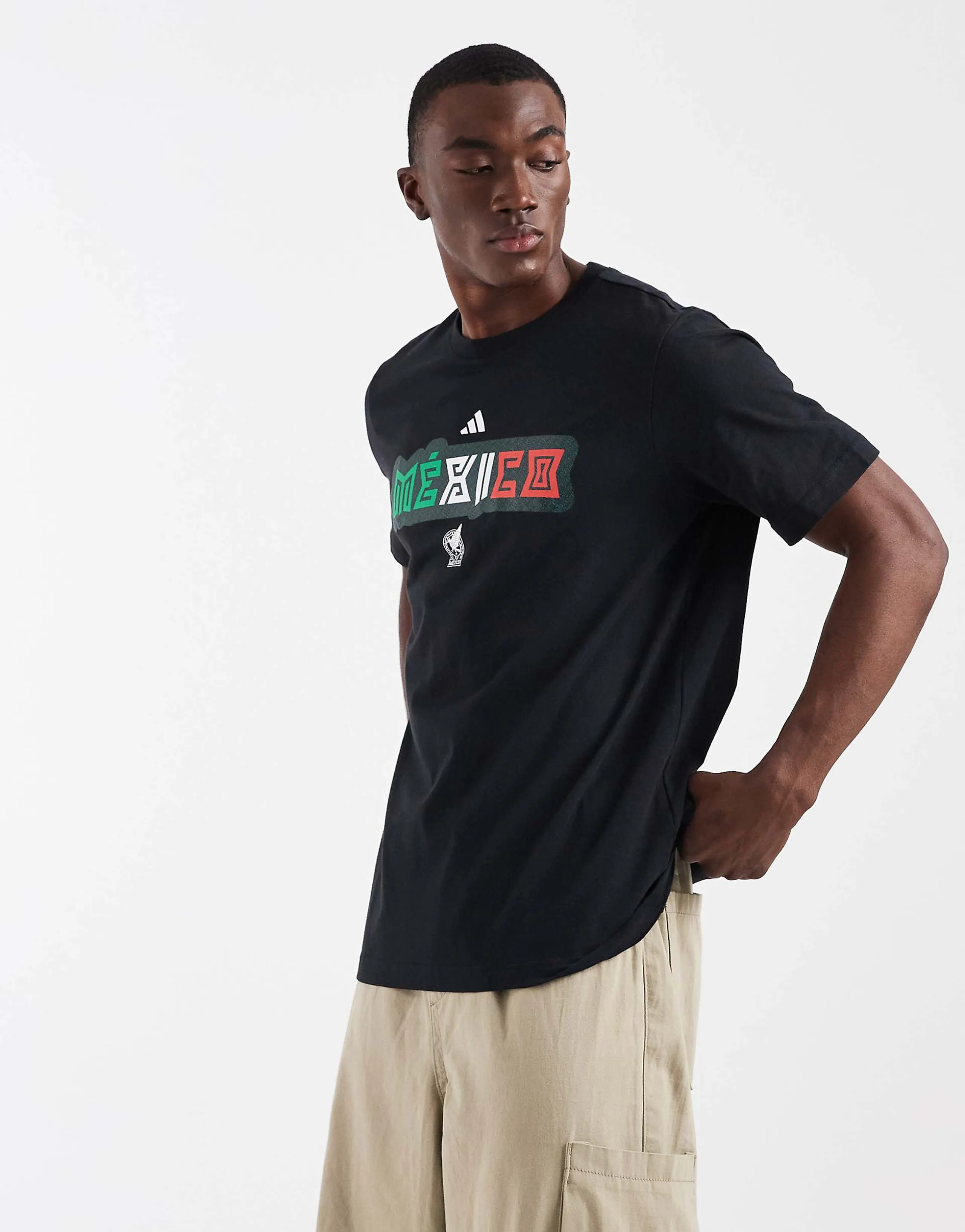 adidas soccer Mexico T-shirt in black