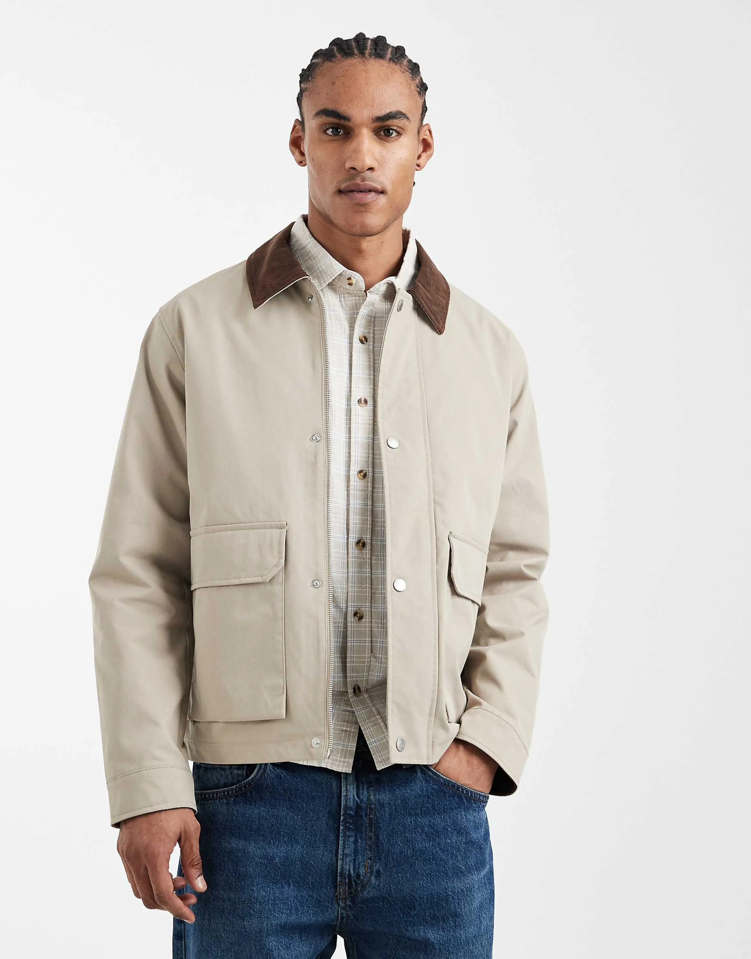Jack & Jones barn jacket in beige