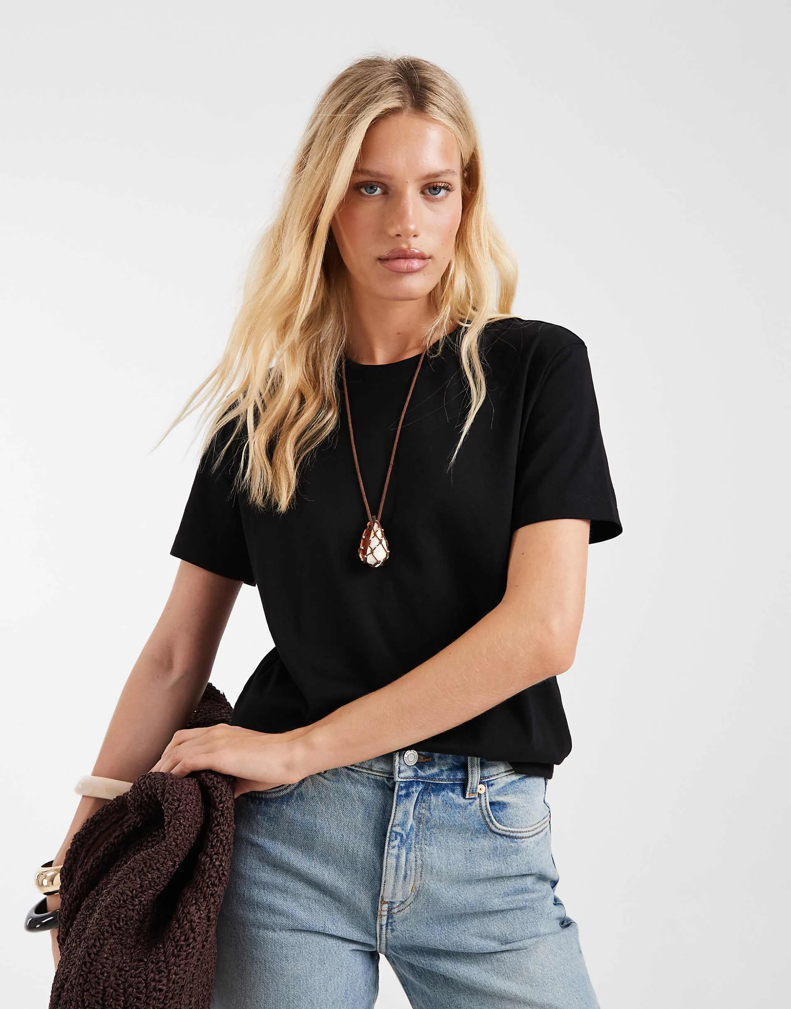 & Other Stories relaxed short sleeve t-shirt in black