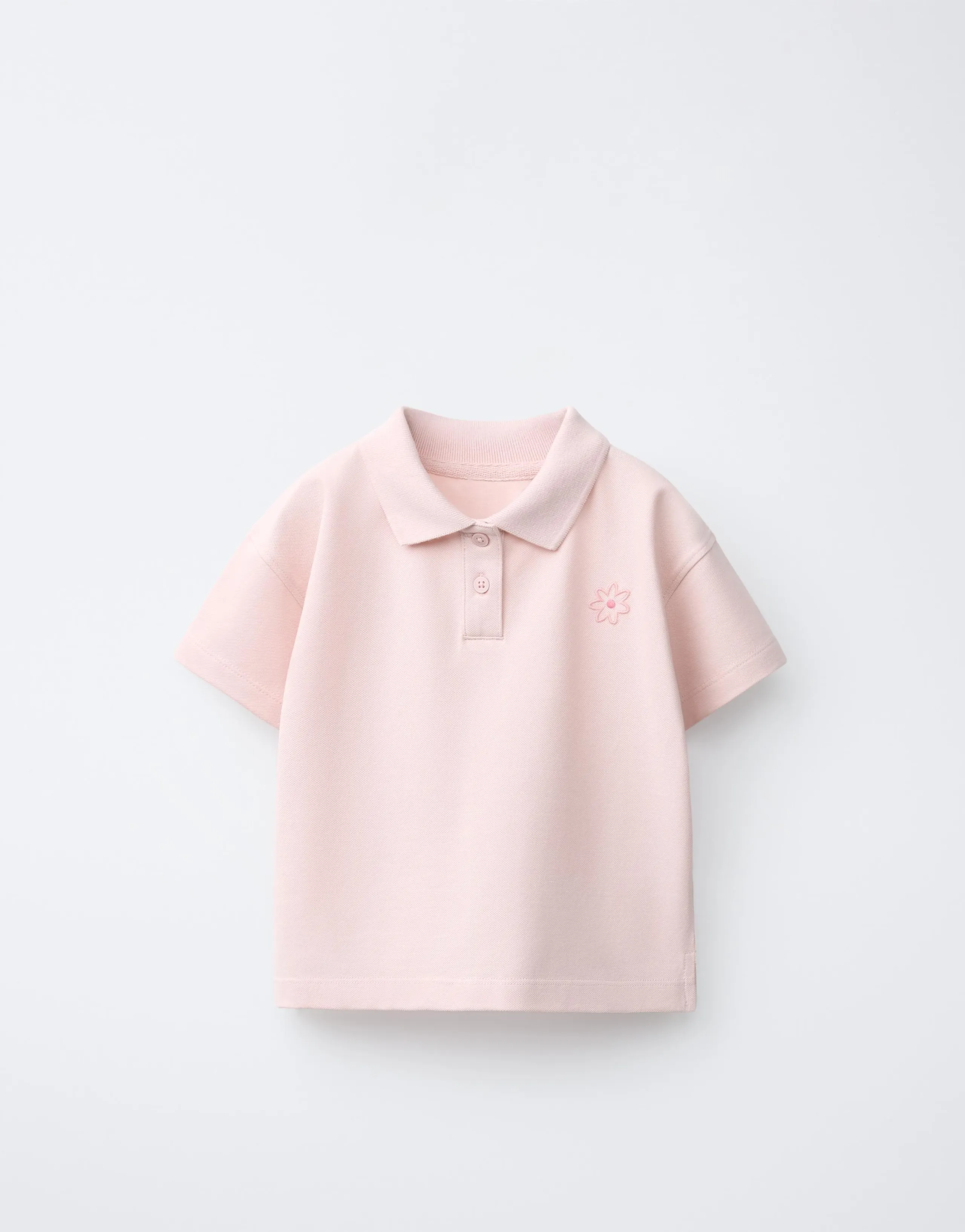 FLORAL EMBROIDERED PIQUÉ POLO SHIRT