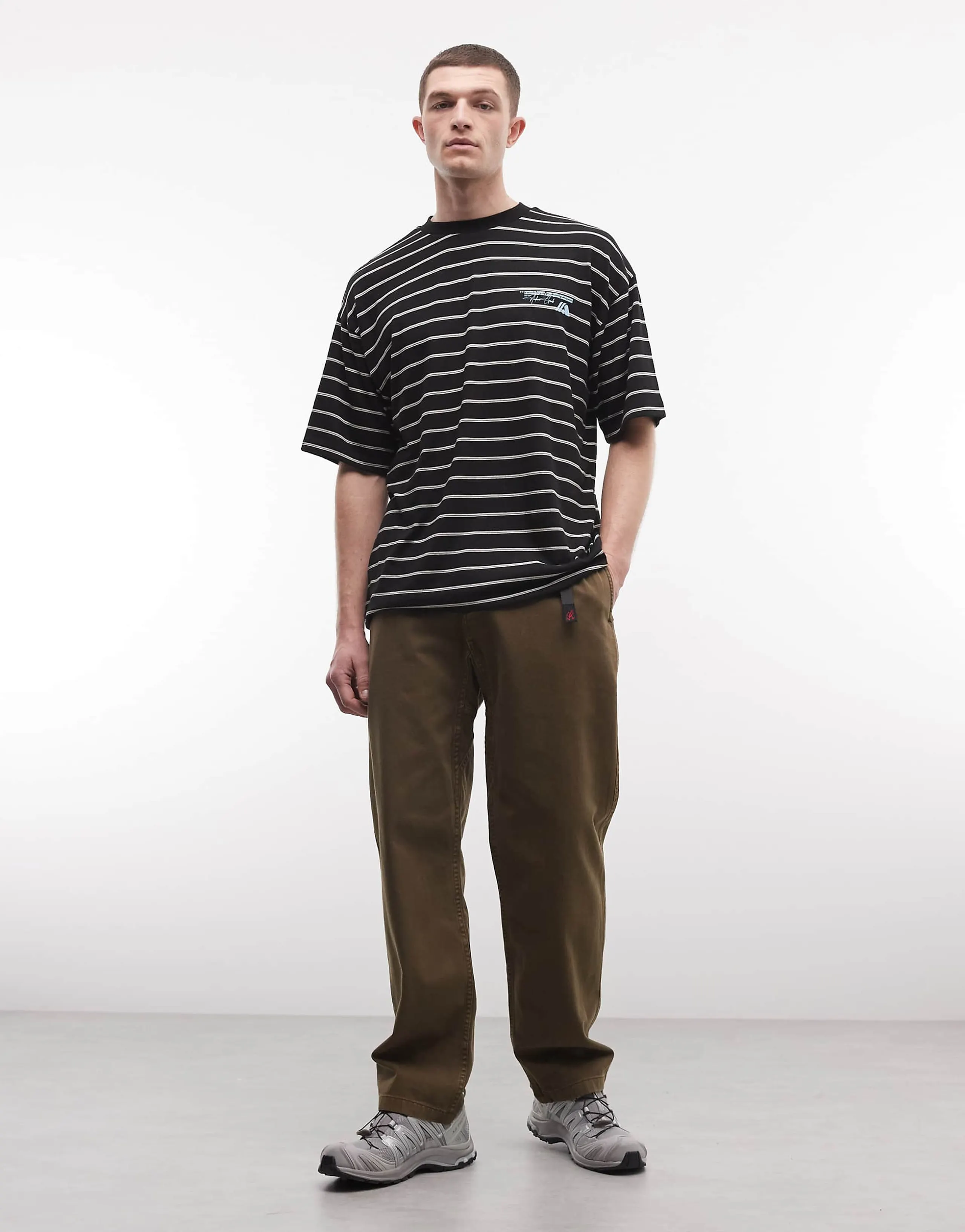 Gramicci loose fit G pants in pigment dyed bark
