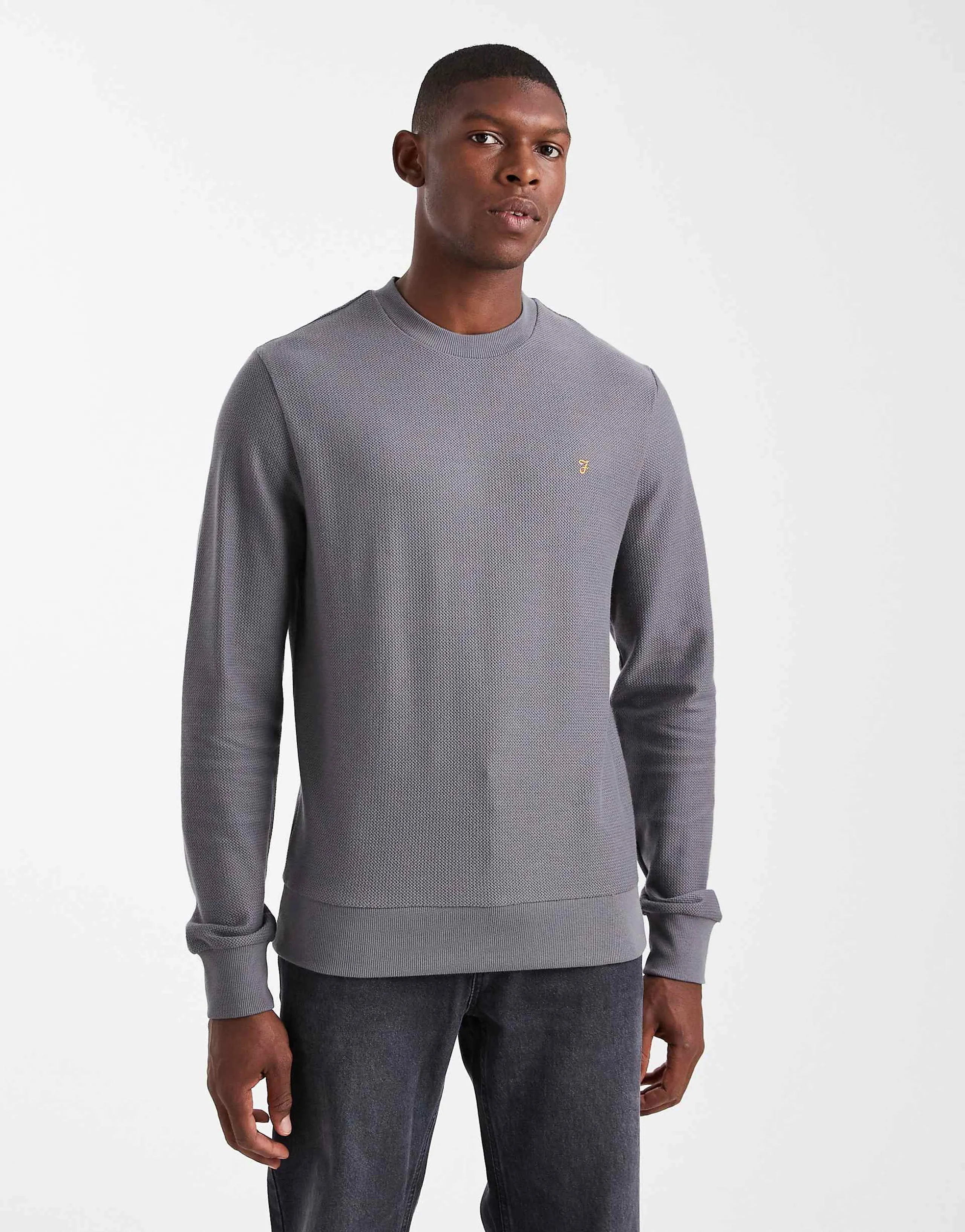 Farah grenville sweatshirt in gray