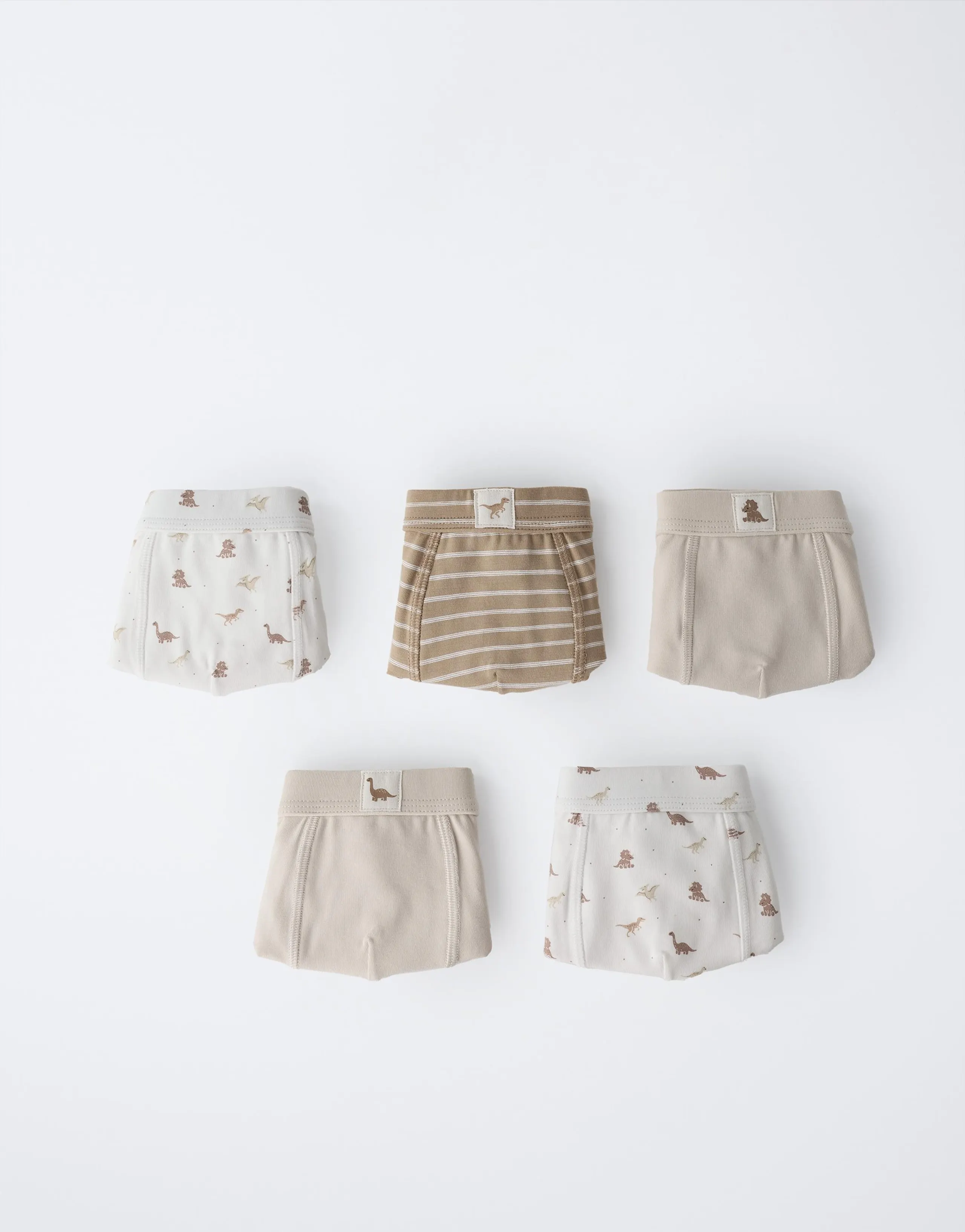 2-6 YEARS / PACK OF 5 DINOSAUR BOXERS