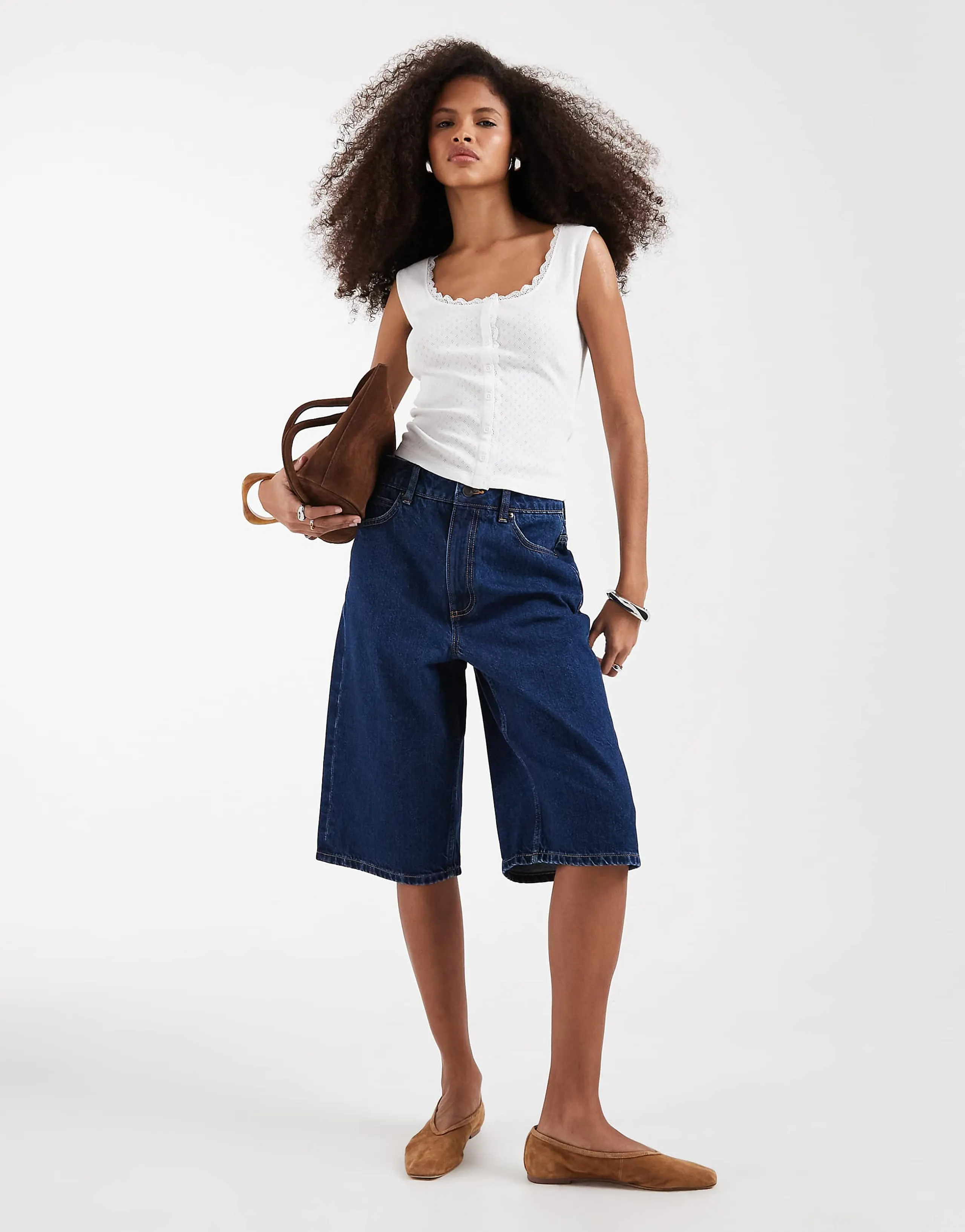 ASOS DESIGN baggy Bermuda shorts in rinse