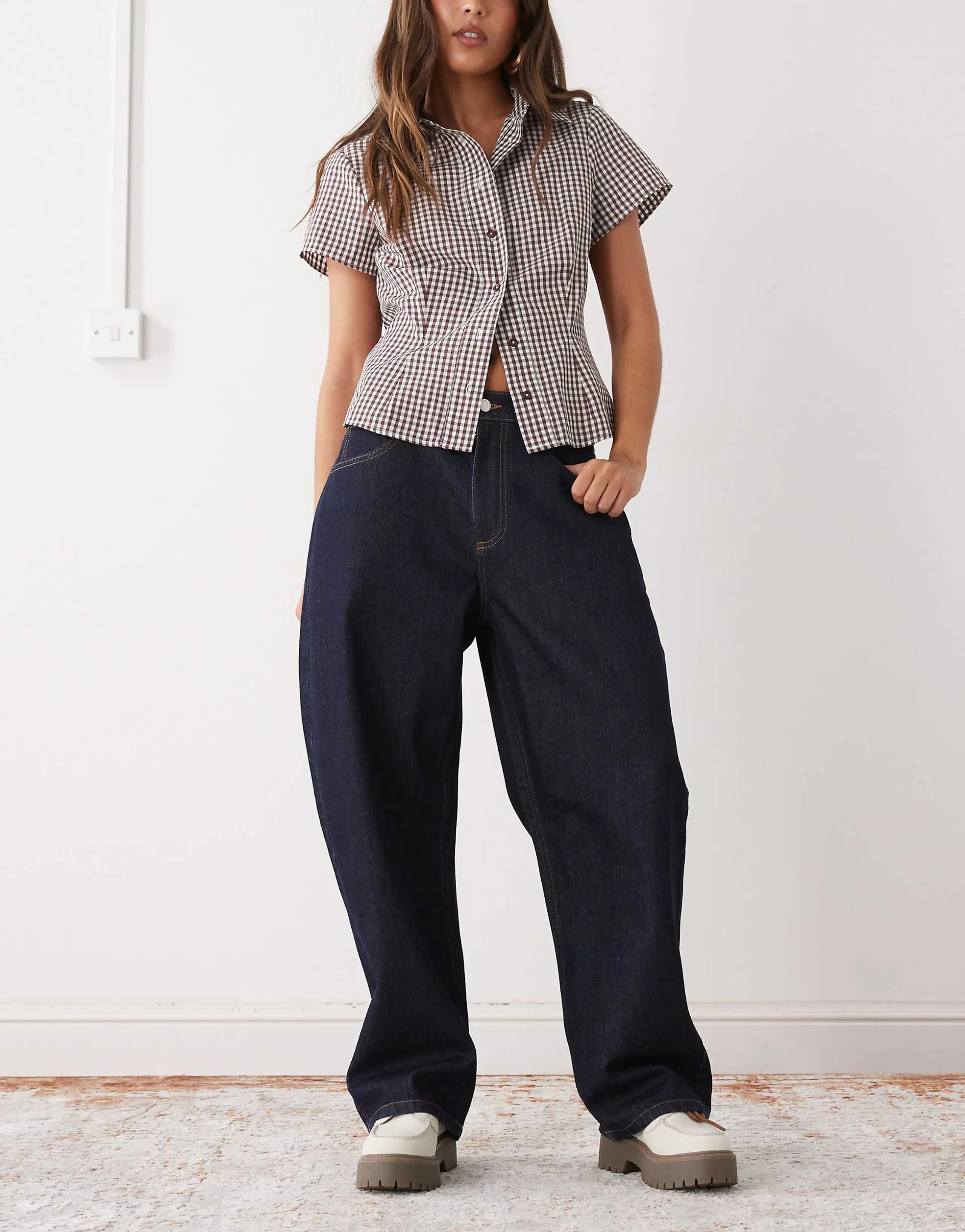 Reclaimed Vintage barrel leg denim jean in indigo