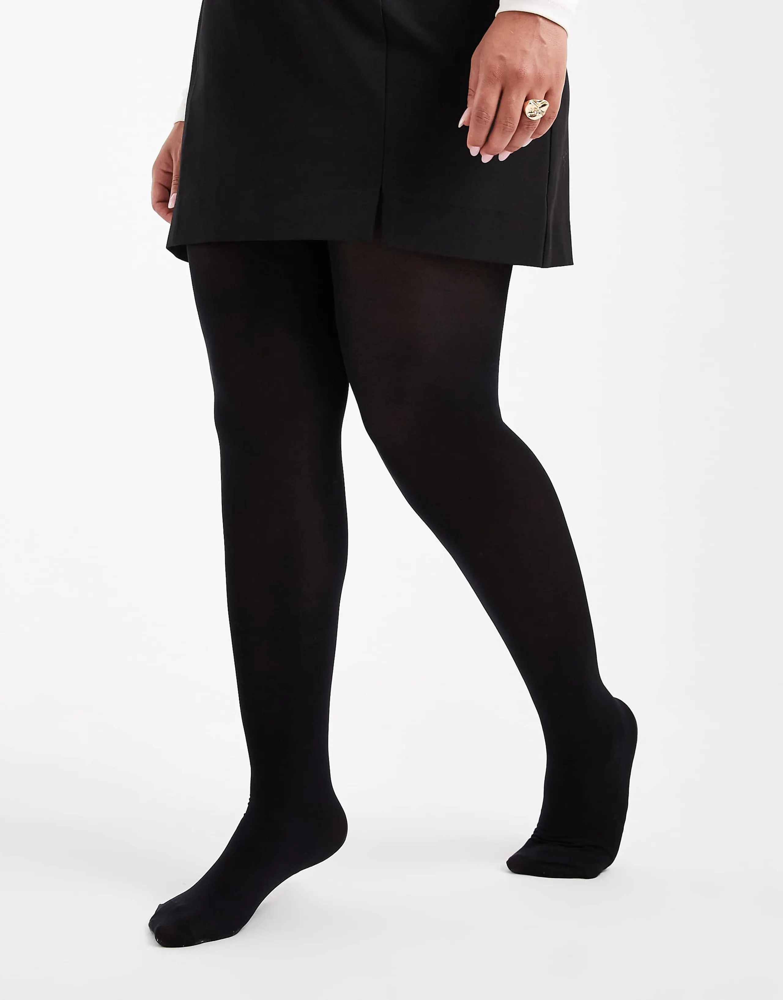 Vero Moda Curve 2 pack 40 denier tights in black