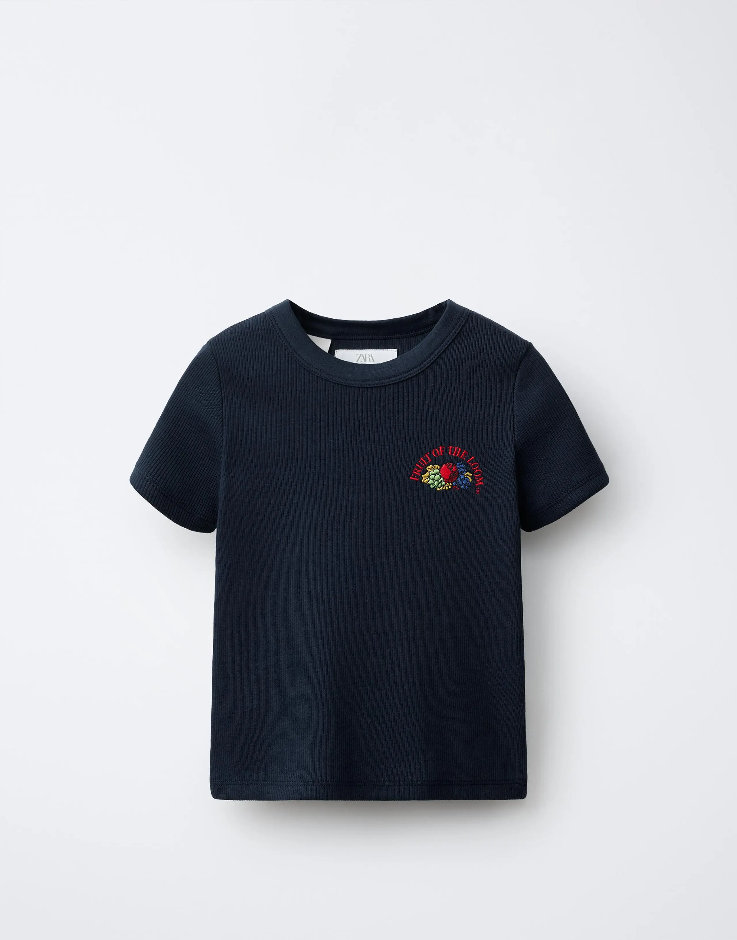 FRUIT OF THE LOOM™ EMBROIDERED RIB T-SHIRT