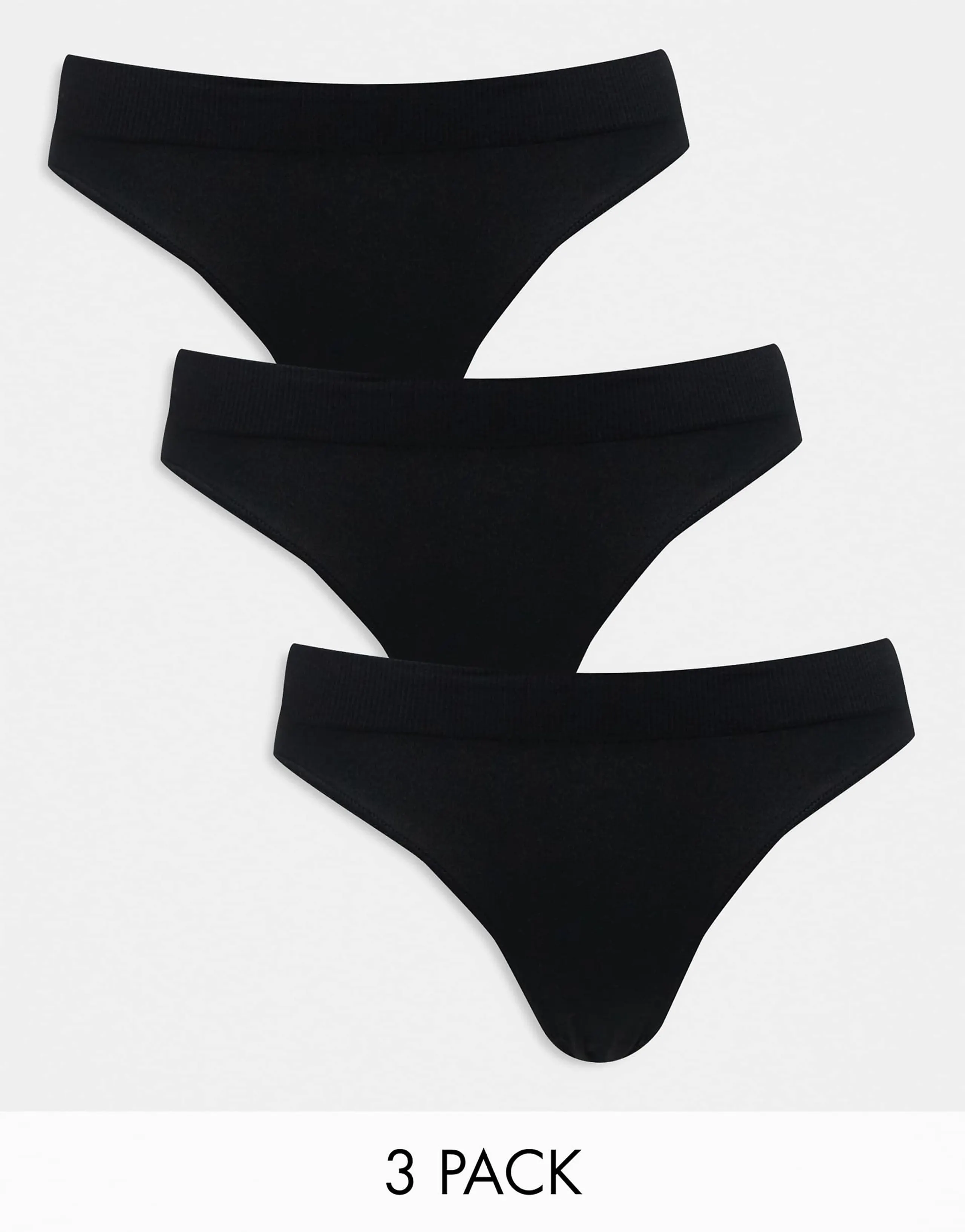 Weekday Cat Seamless brief 3-pack in black