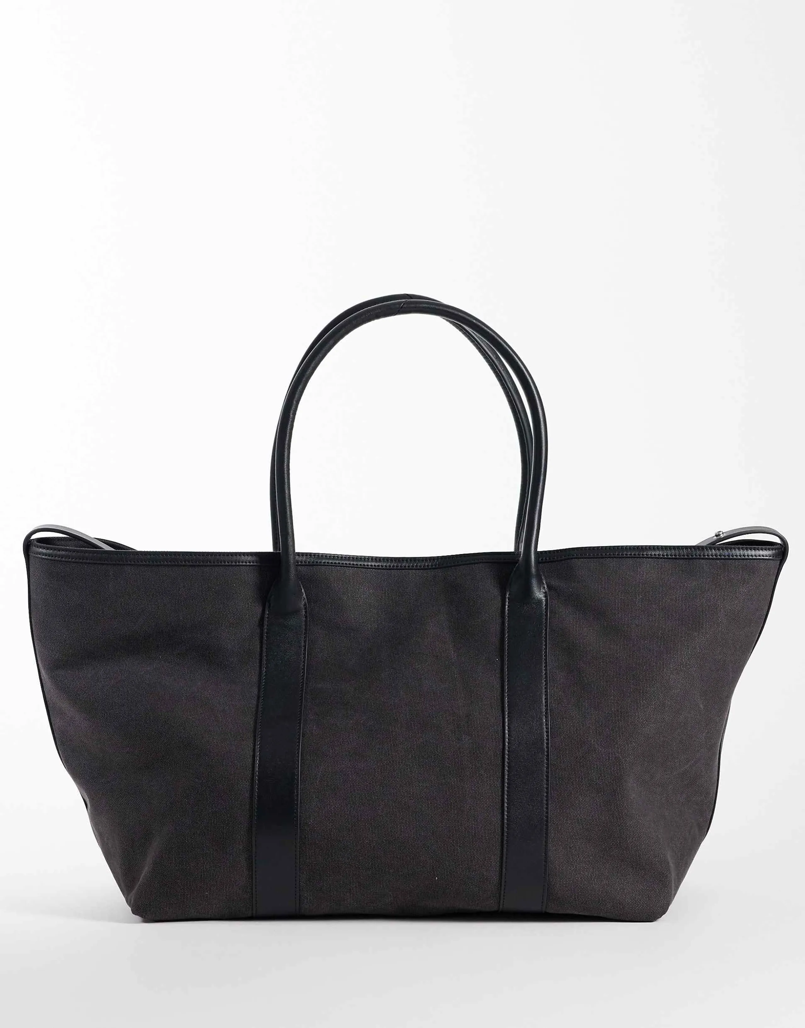 ARKET canvas oversized tote bag in black