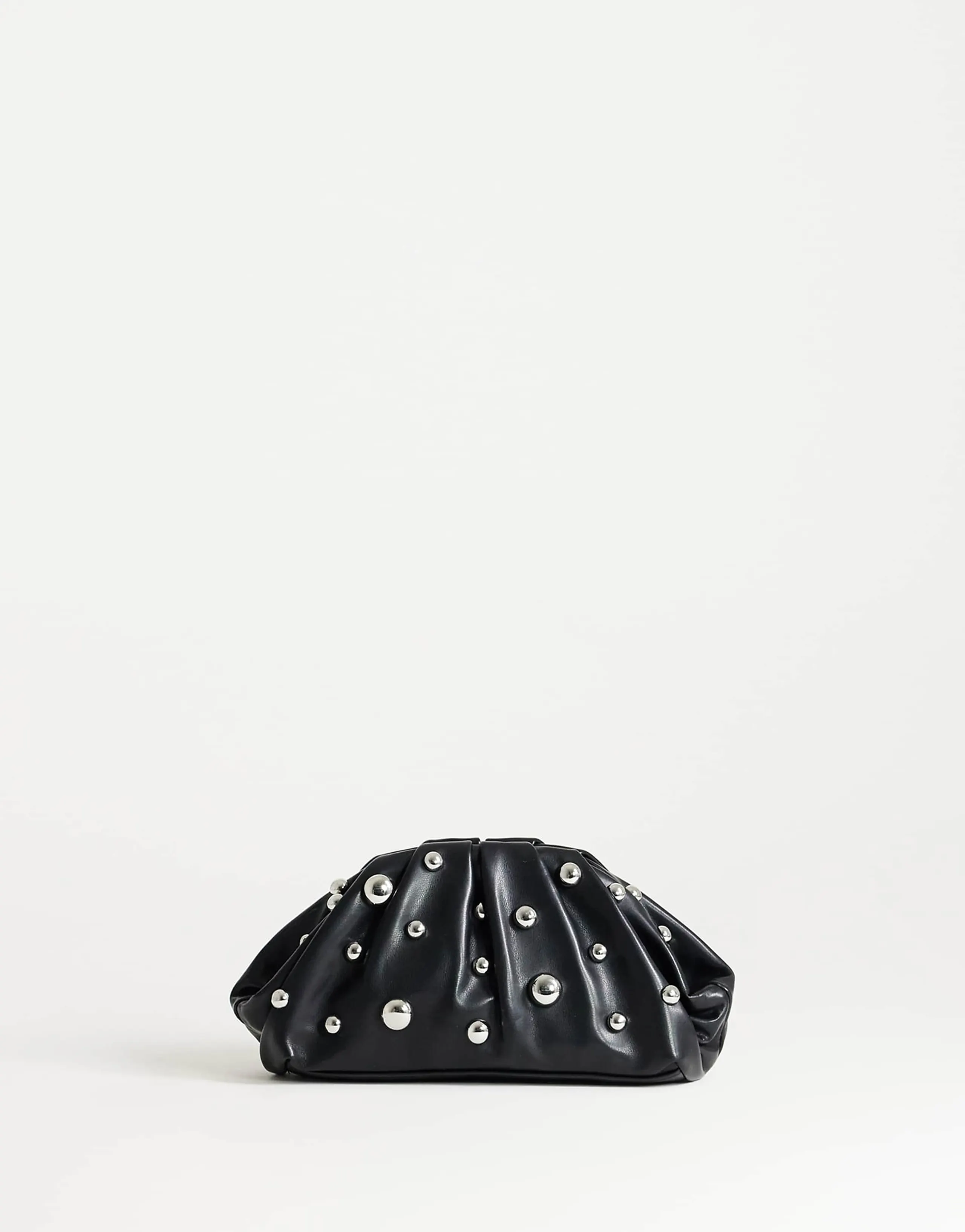 Topshop Josephine small studded clutch bag in black